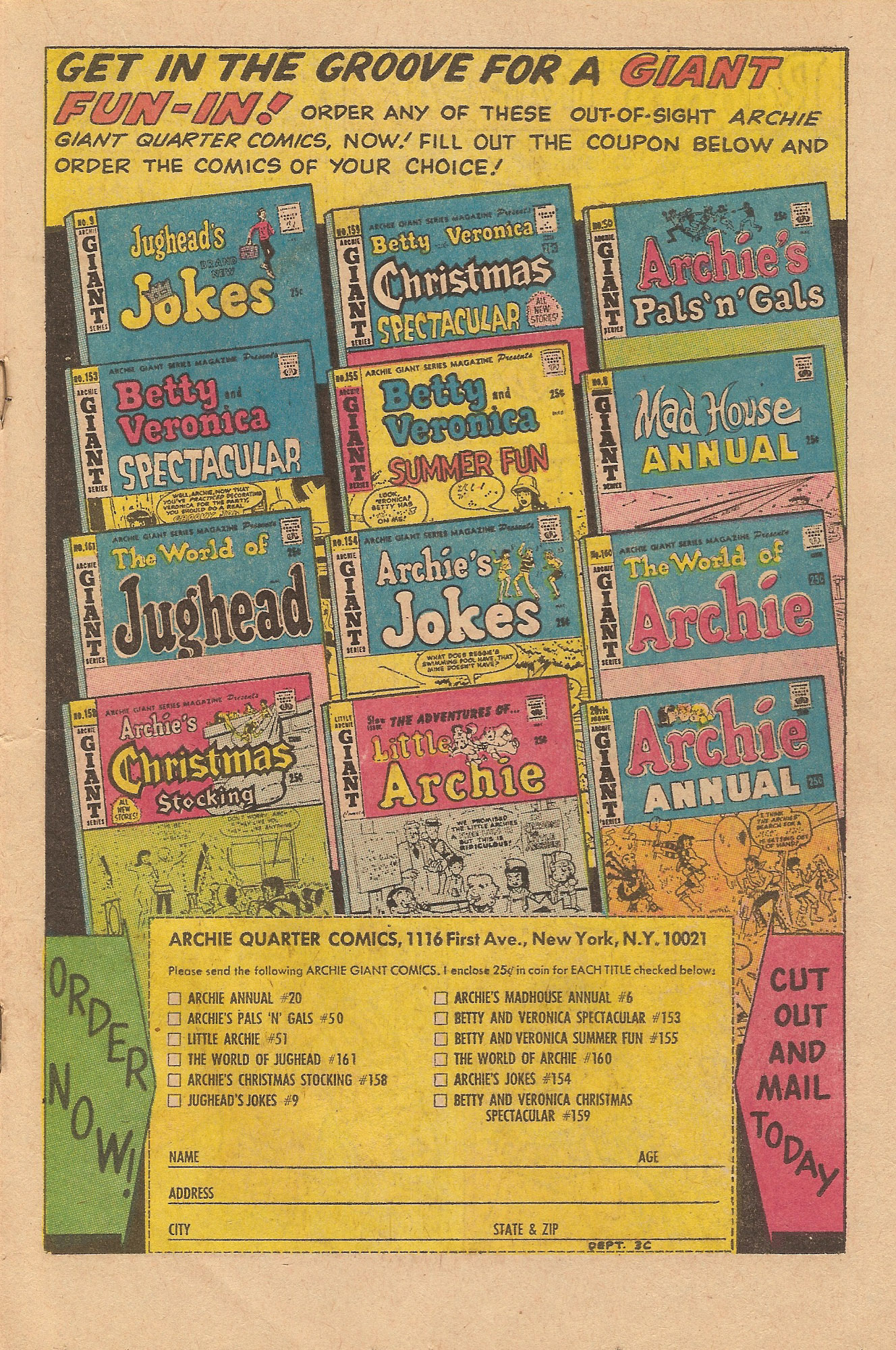 Read online Reggie's Wise Guy Jokes comic -  Issue #4 - 19