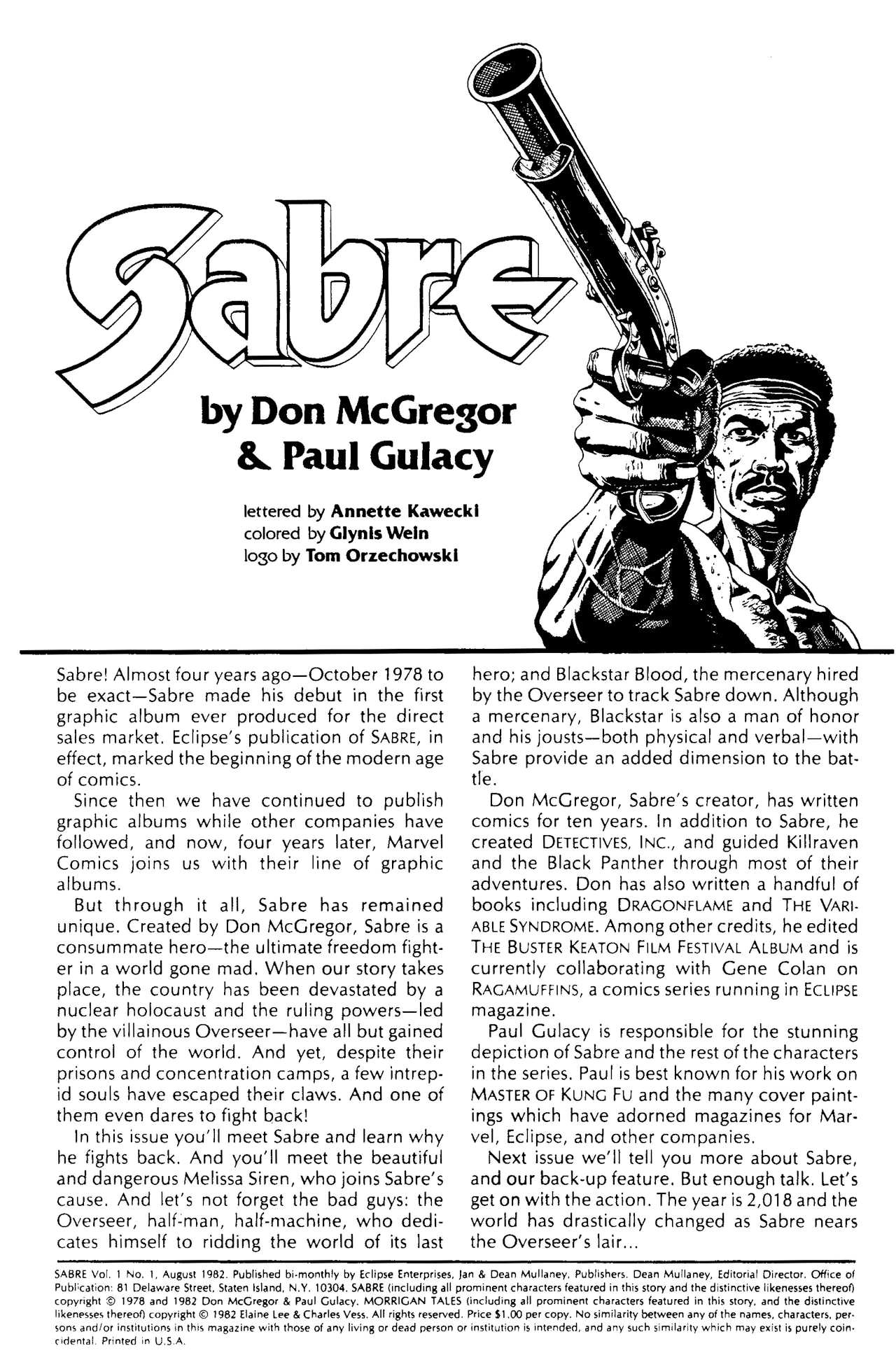 Read online Sabre comic -  Issue #1 - 2