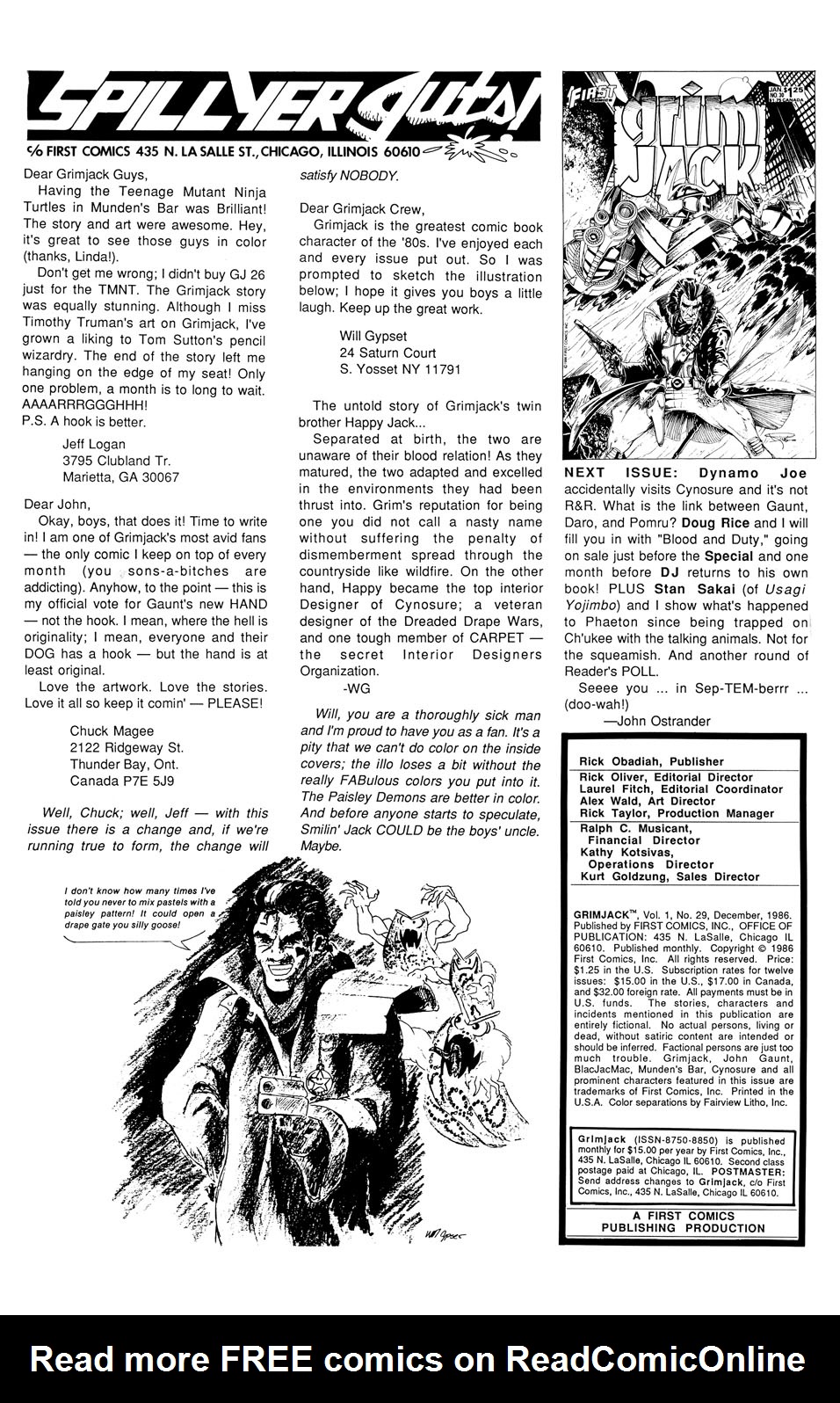 Read online Grimjack comic -  Issue #29 - 2