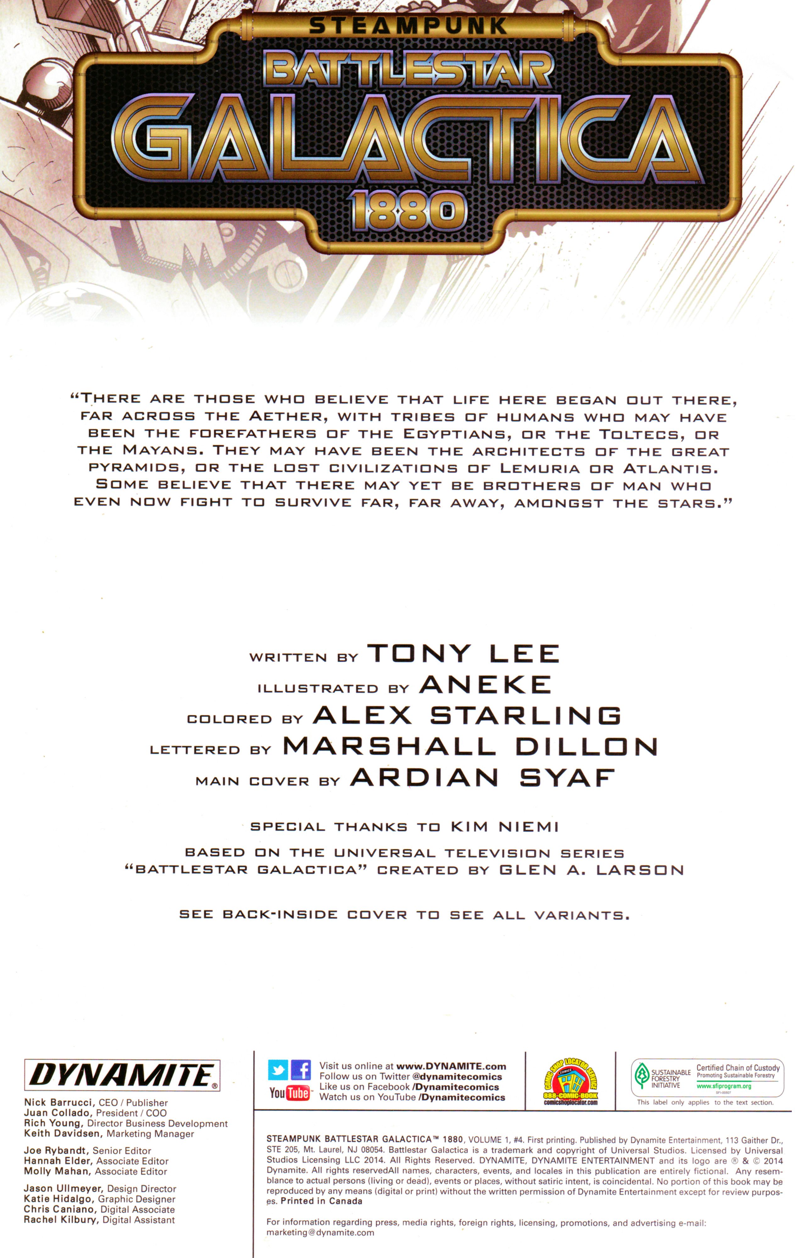 Read online Steampunk Battlestar Galactica 1880 comic -  Issue #4 - 2