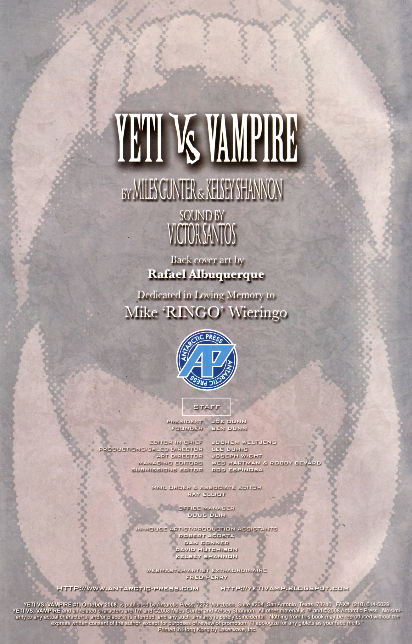 Read online Yeti vs. Vampire comic -  Issue #1 - 2