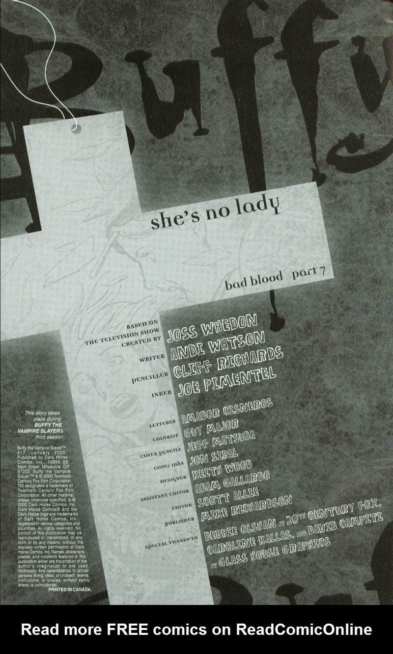 Read online Buffy the Vampire Slayer (1998) comic -  Issue #17 - 2