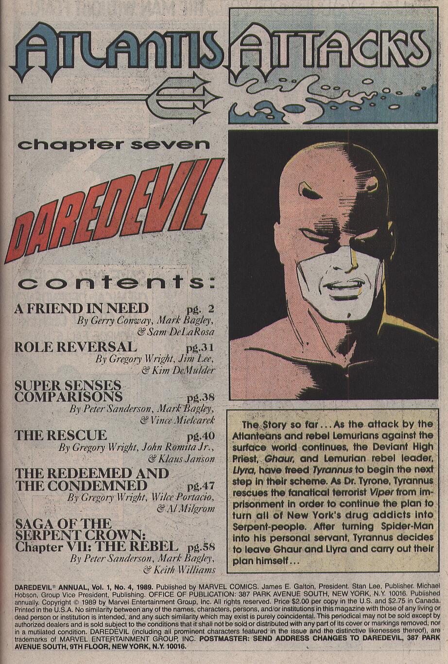 Read online Daredevil (1964) comic -  Issue # _Annual 5 - 2