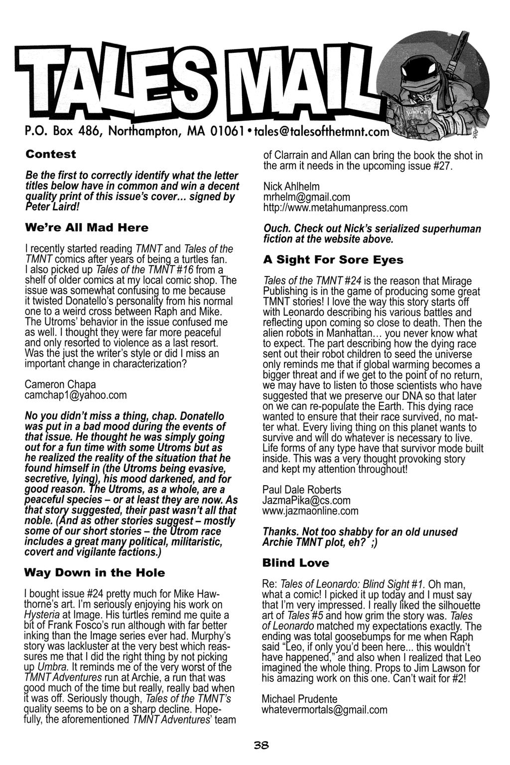 Read online Tales of the TMNT comic -  Issue #25 - 39