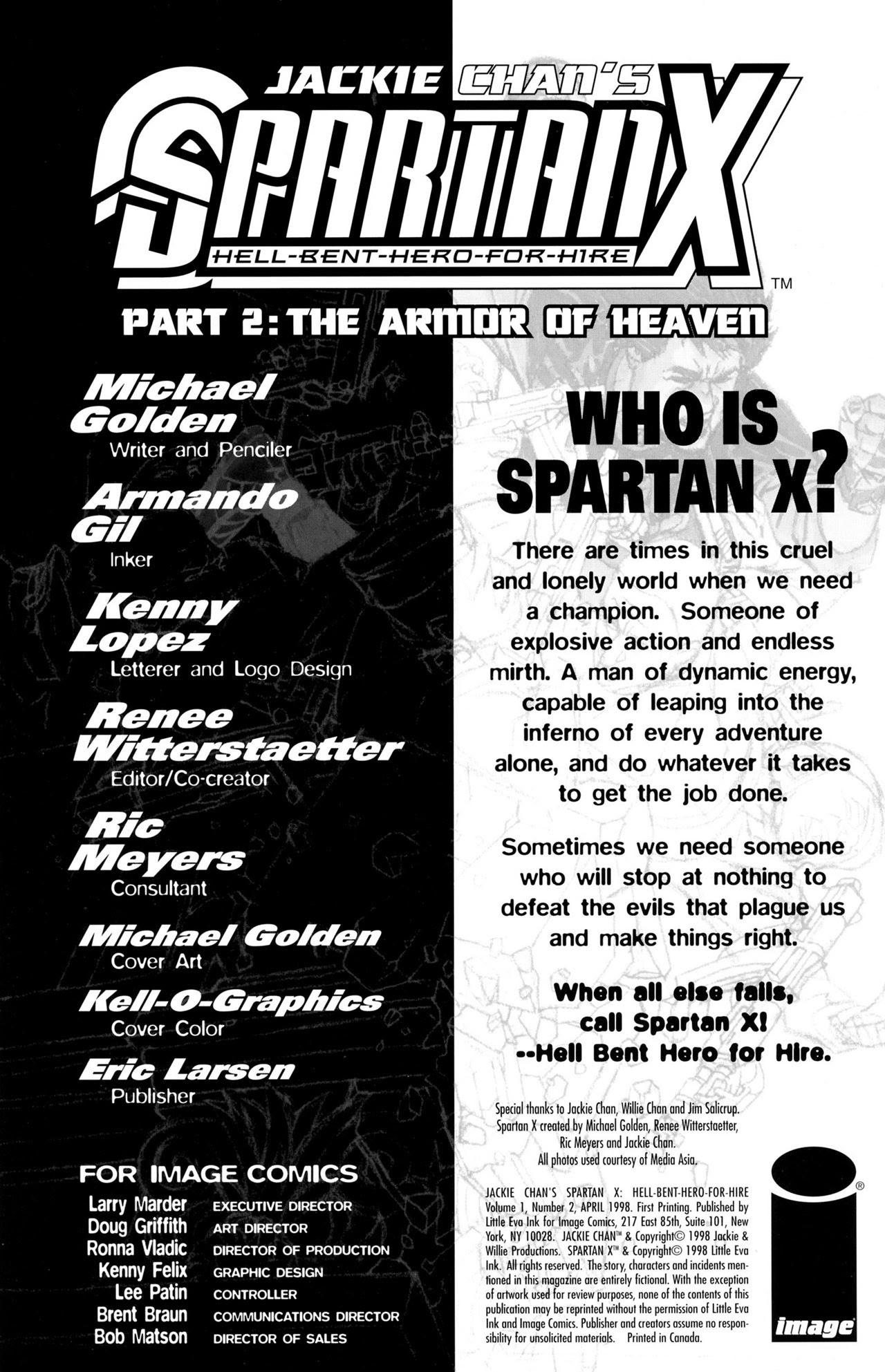 Read online Jackie Chan's Spartan X: Hell Bent Hero For Hire comic -  Issue #2 - 2
