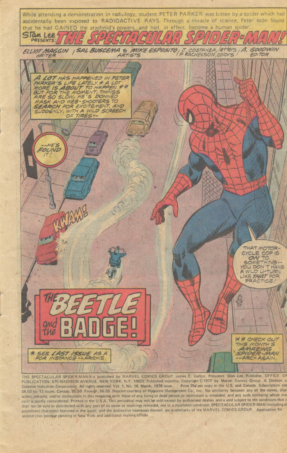 Read online The Spectacular Spider-Man (1976) comic -  Issue #16 - 2