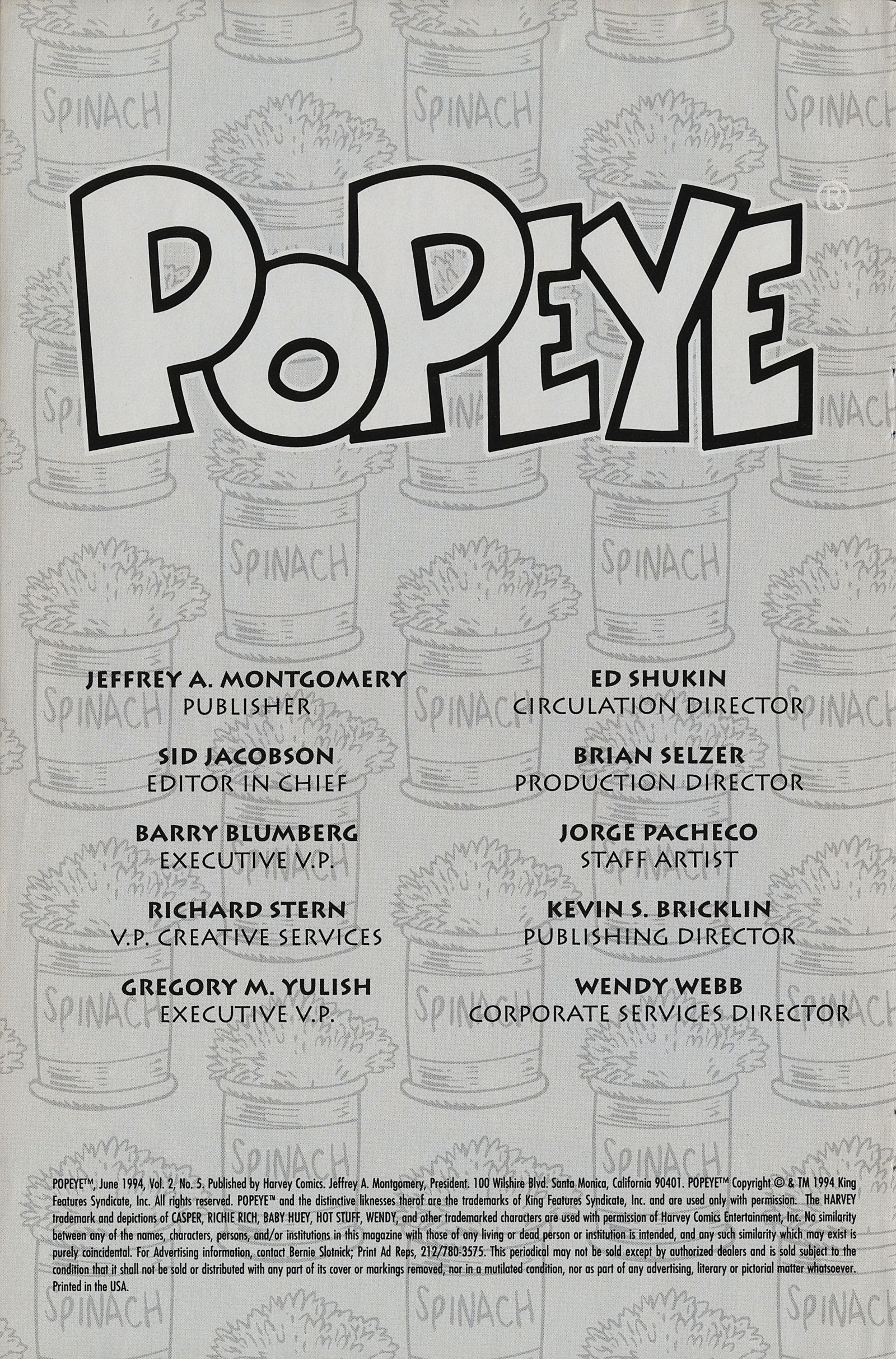 Read online Popeye (1993) comic -  Issue #5 - 2