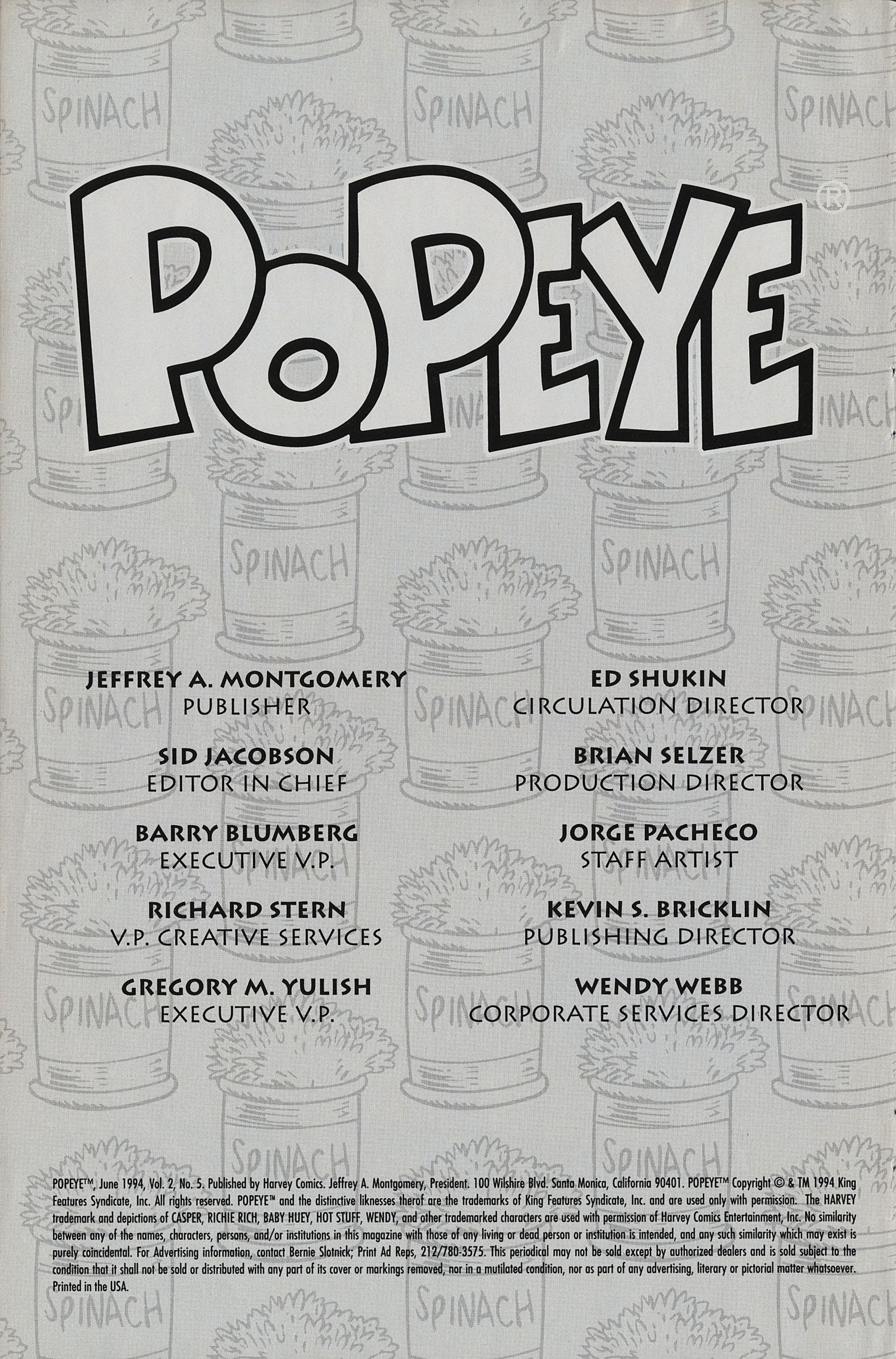 Read online Popeye (1993) comic -  Issue #5 - 2