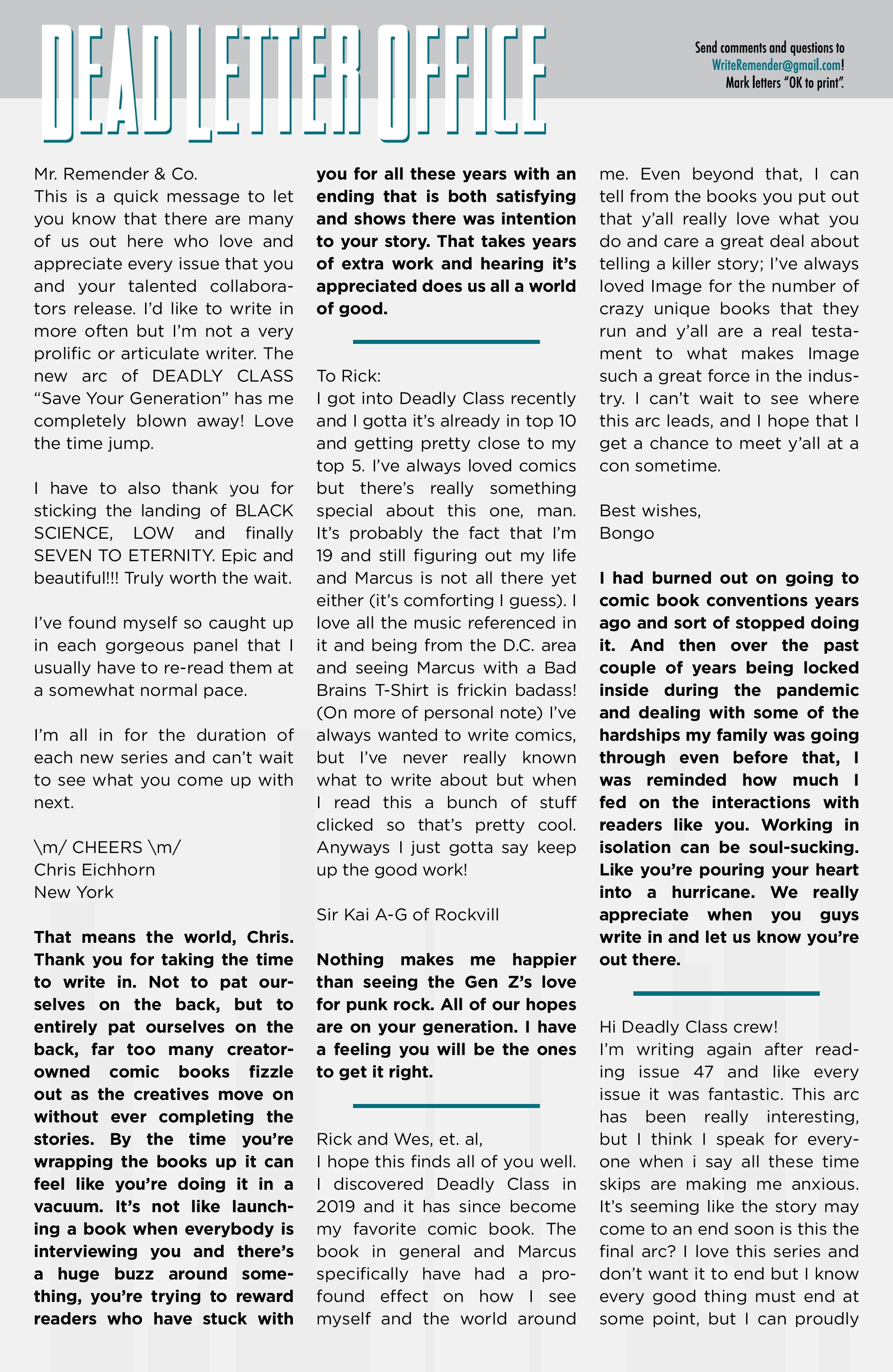 Read online Deadly Class comic -  Issue #48 - 34