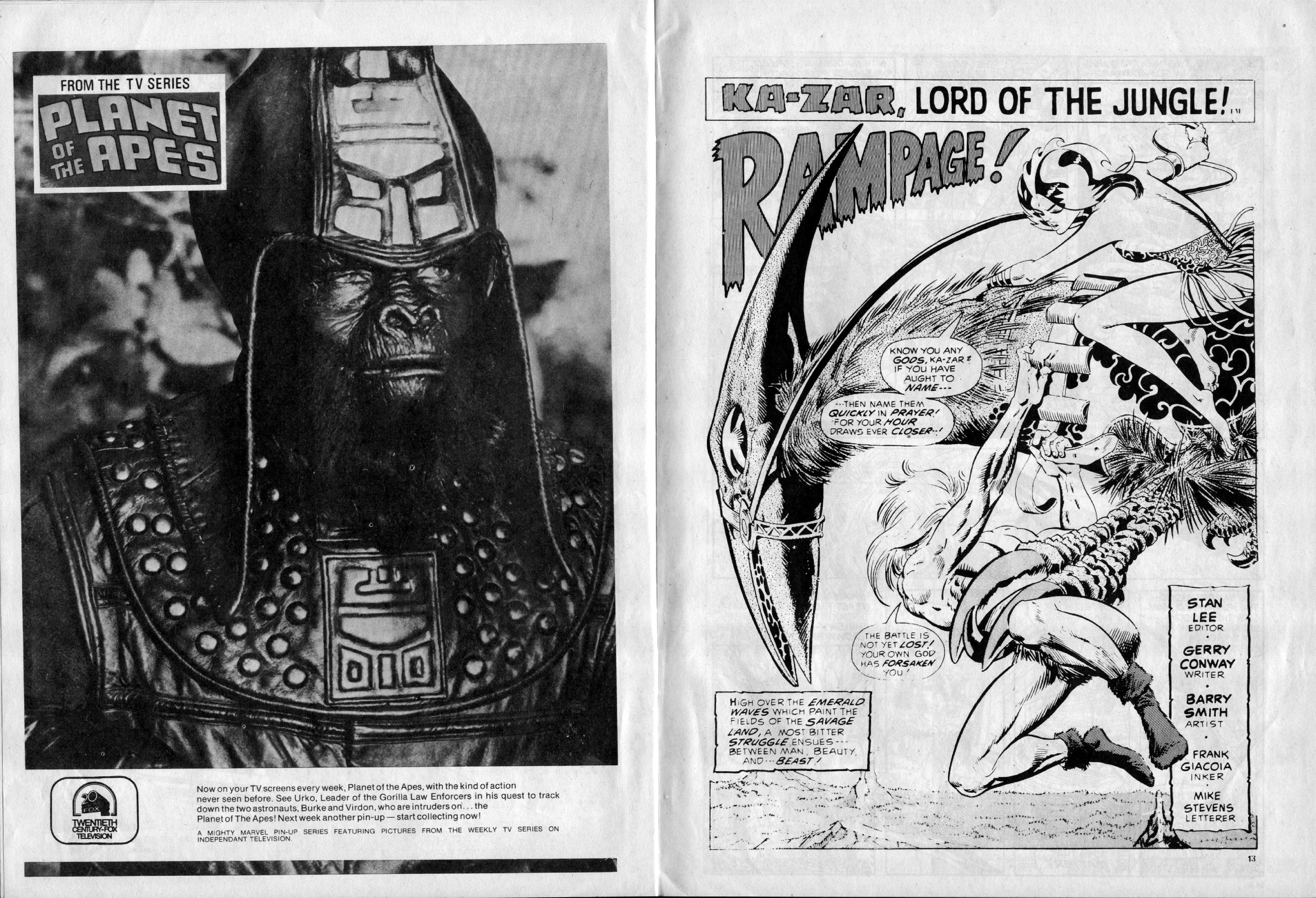 Read online Planet of the Apes (1974) comic -  Issue #6 - 7