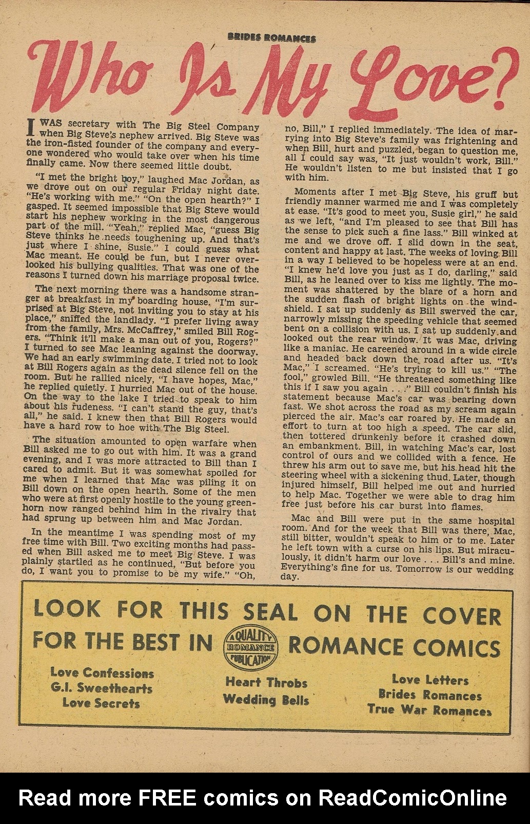 Read online Brides Romances comic -  Issue #10 - 26
