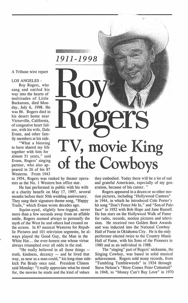 Read online Roy Rogers Western comic -  Issue #1 - 5