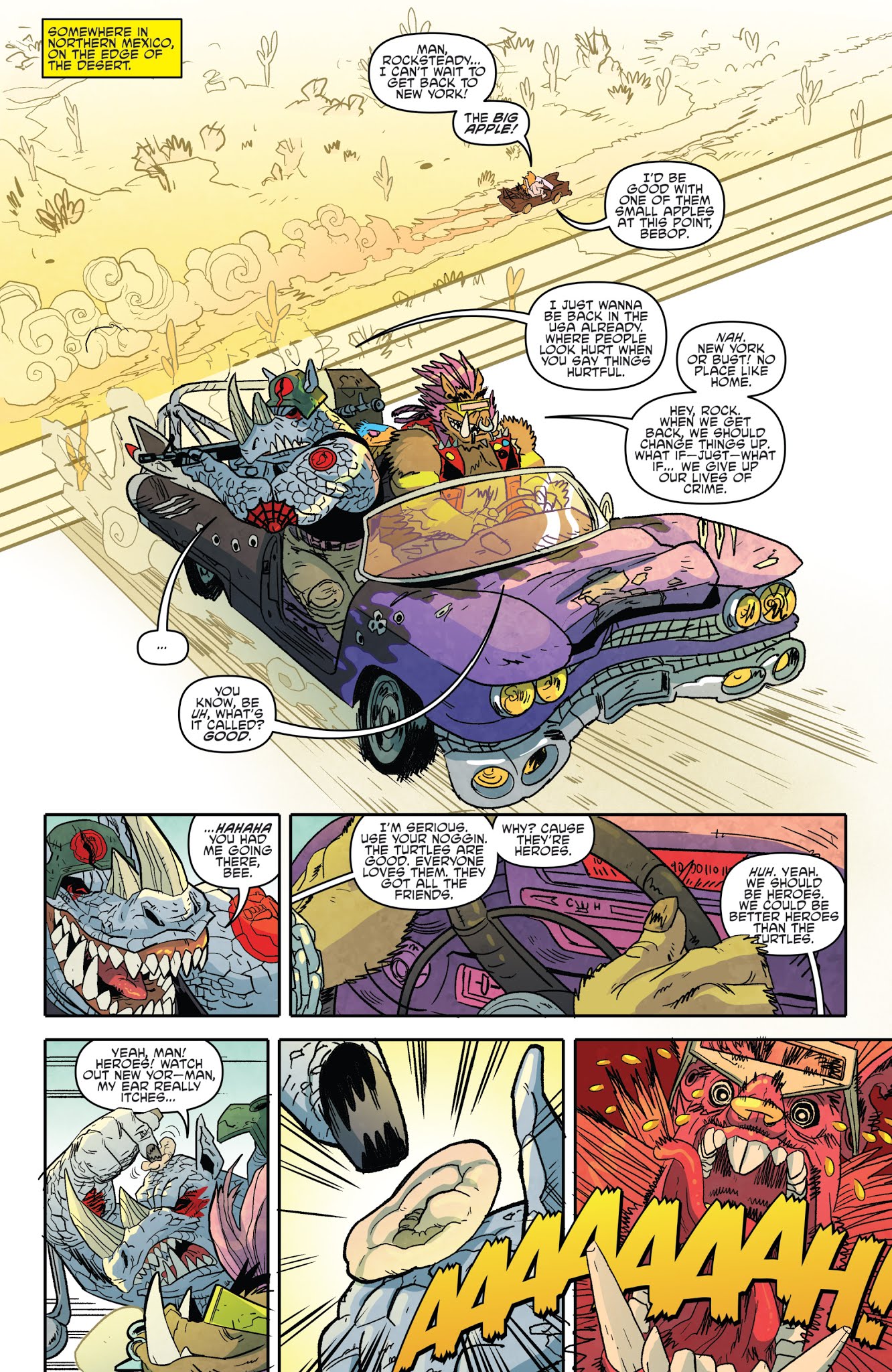 Read online Teenage Mutant Ninja Turtles: Bebop & Rocksteady Hit the Road comic -  Issue #1 - 3