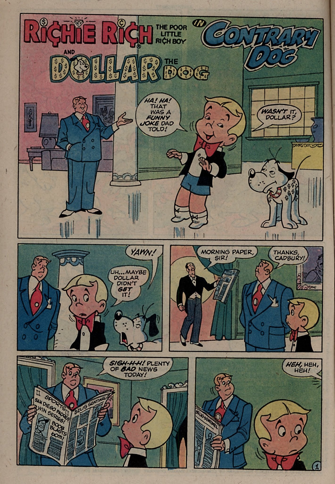 Read online Richie Rich & Dollar the Dog comic -  Issue #21 - 12