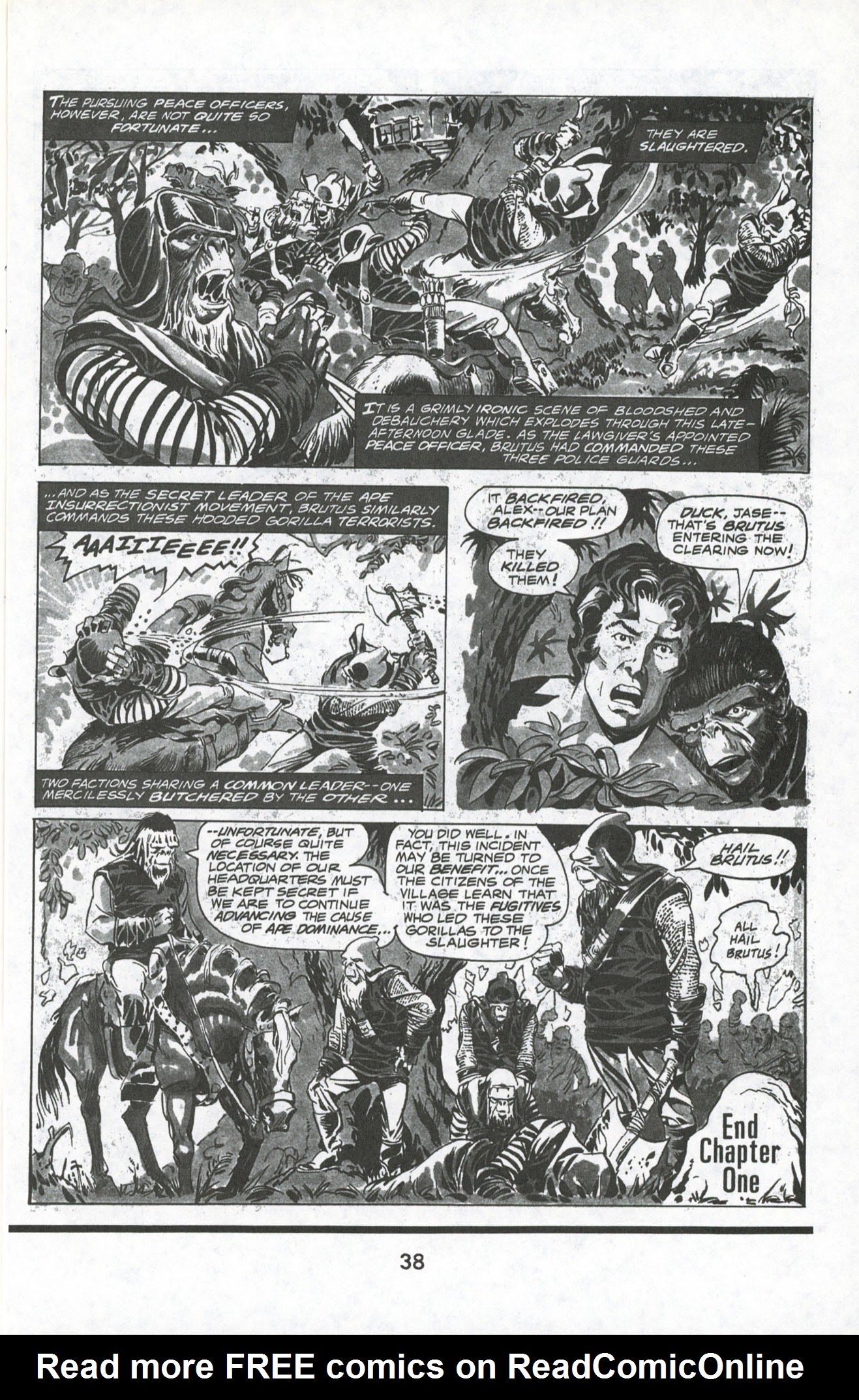 Read online Terror on the Planet of the Apes comic -  Issue #2 - 17