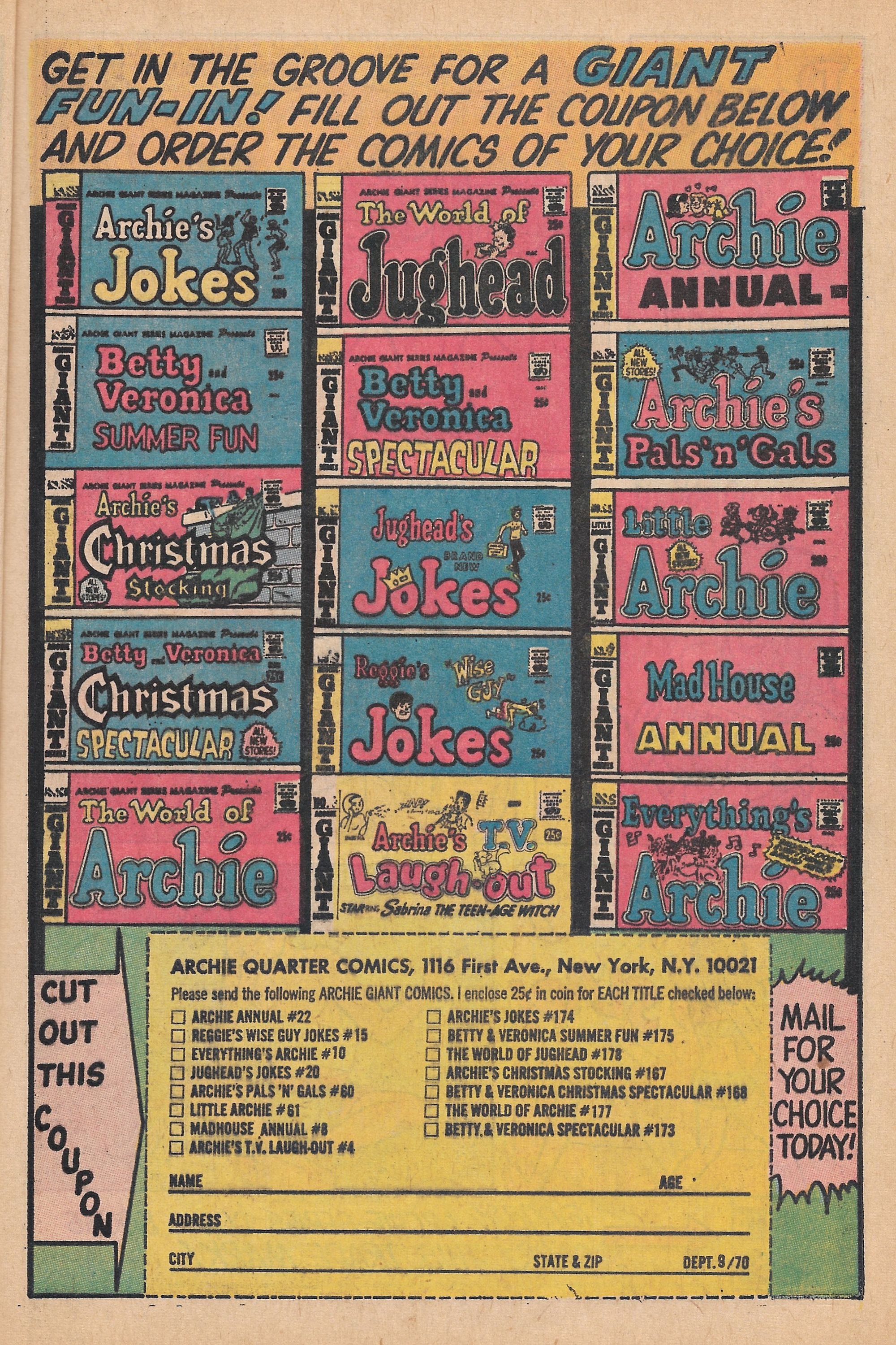 Read online Reggie's Wise Guy Jokes comic -  Issue #15 - 31