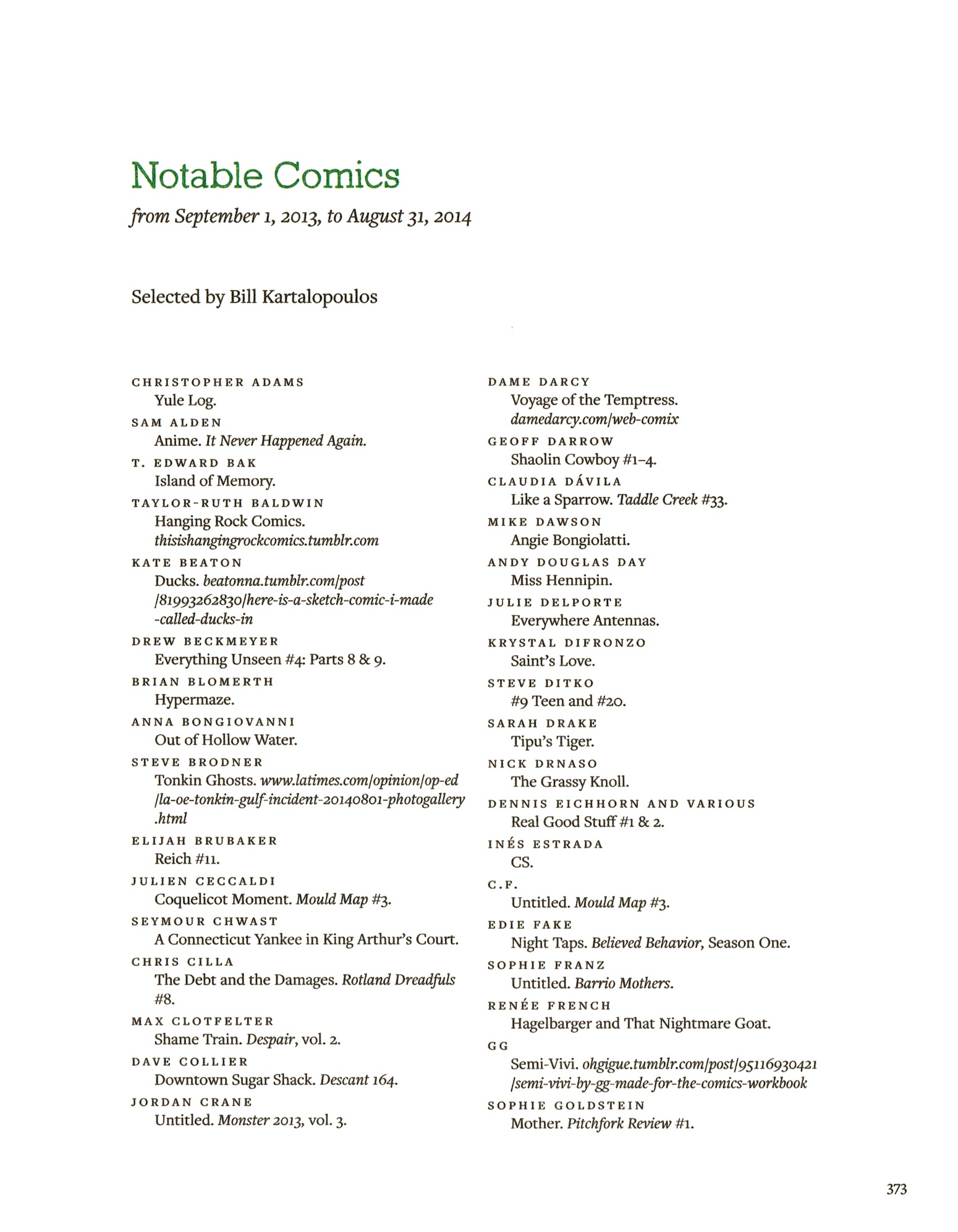 Read online The Best American Comics comic -  Issue # TPB 10 (Part 4) - 82