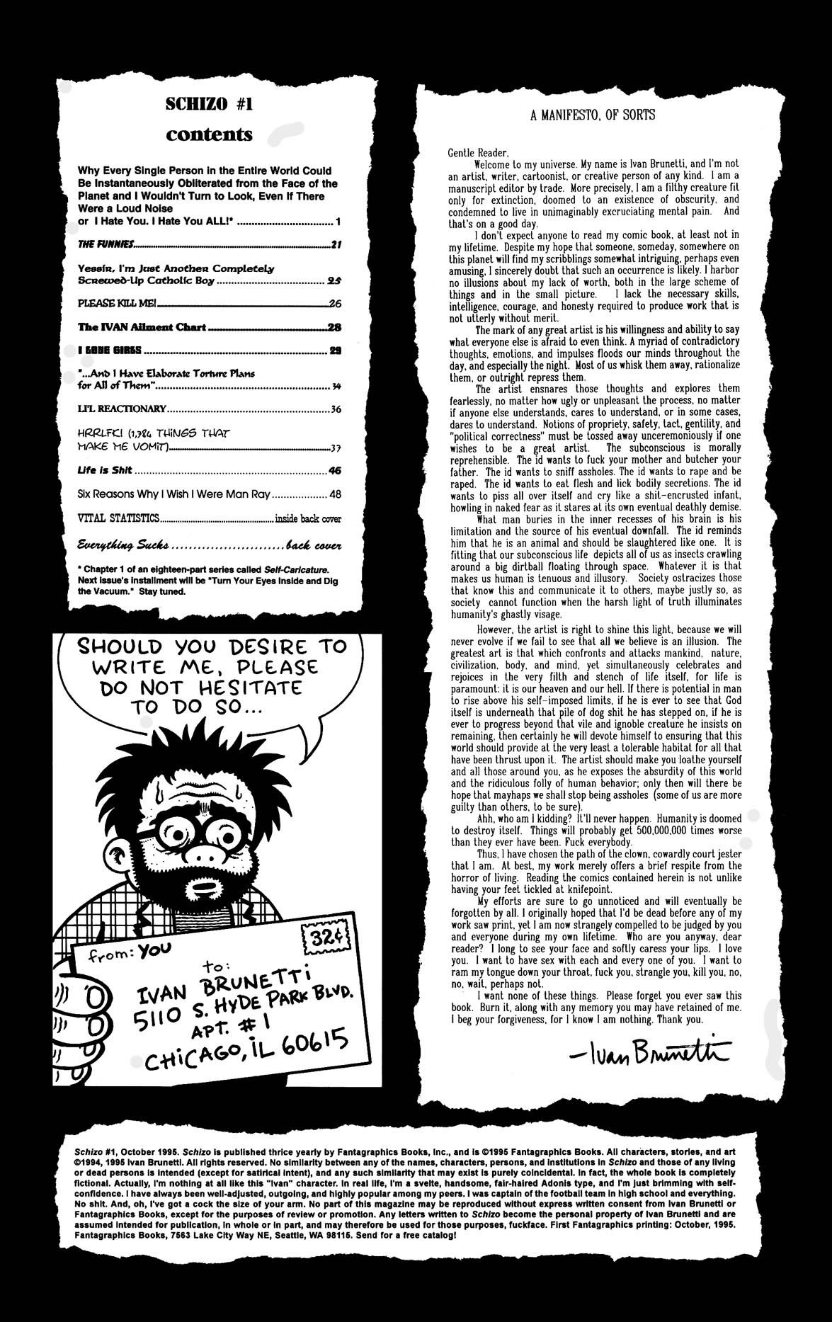 Read online Schizo comic -  Issue #1 - 2