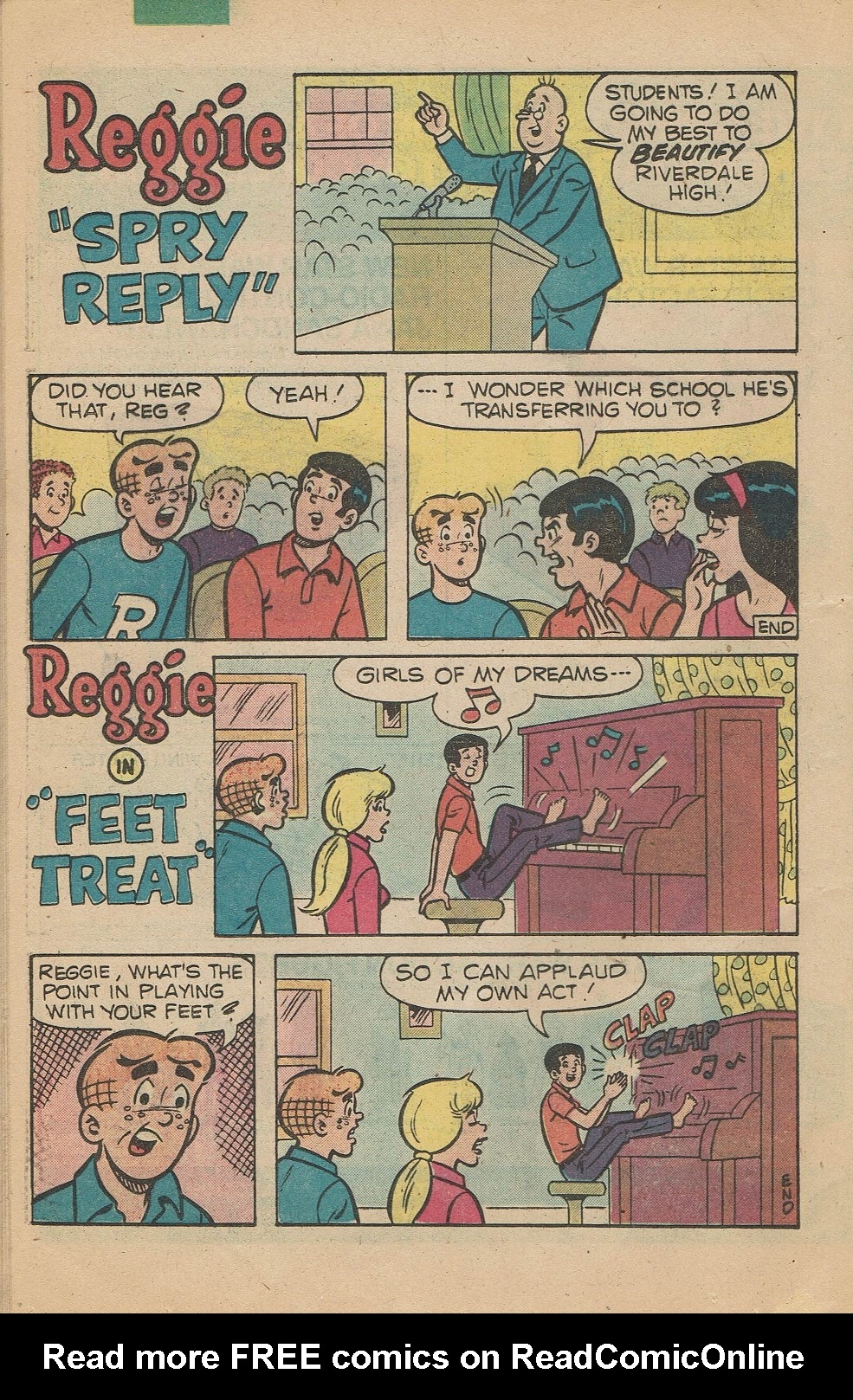 Read online Reggie's Wise Guy Jokes comic -  Issue #52 - 19