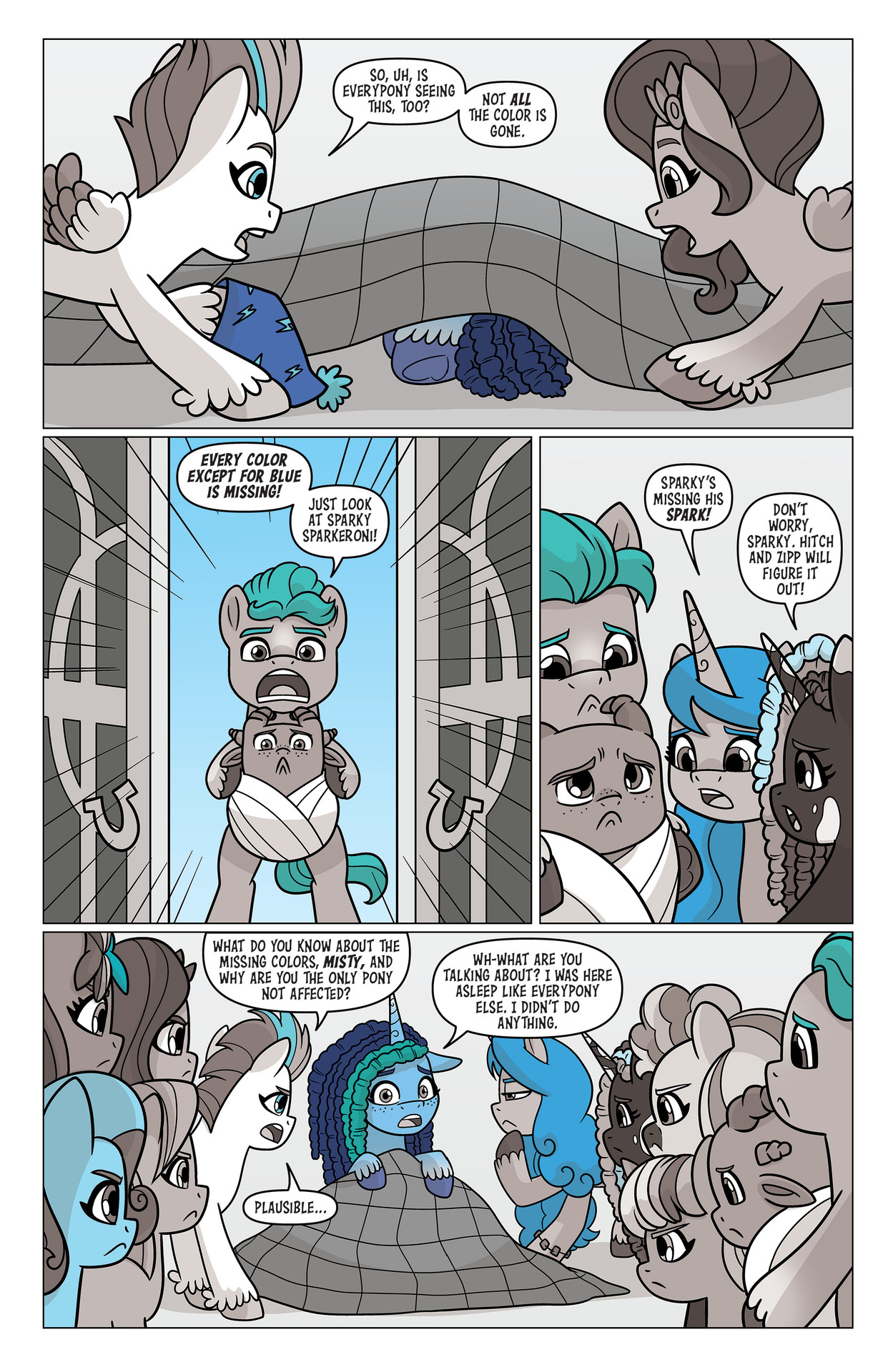 Read online My Little Pony: Black, White & Blue comic -  Issue # Full - 15