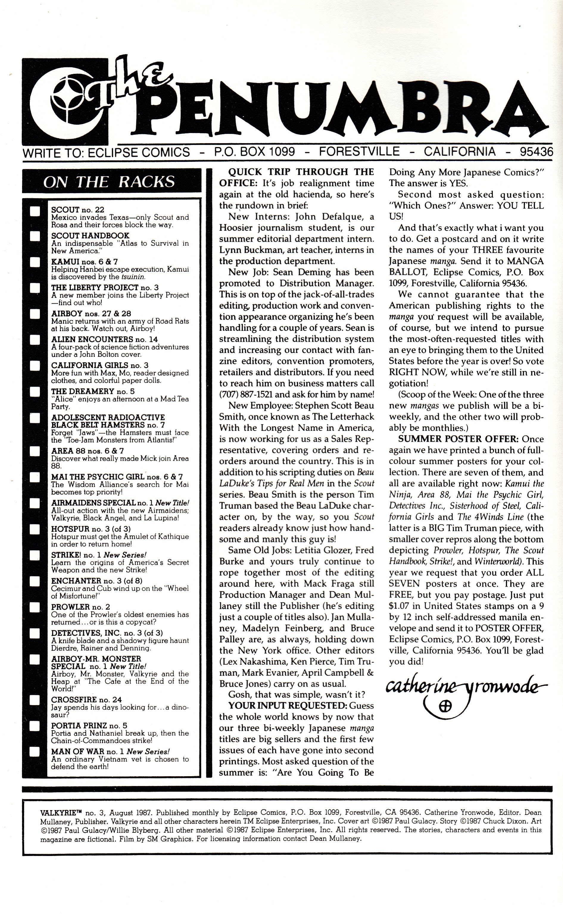 Read online Valkyrie! (1987) comic -  Issue #3 - 2