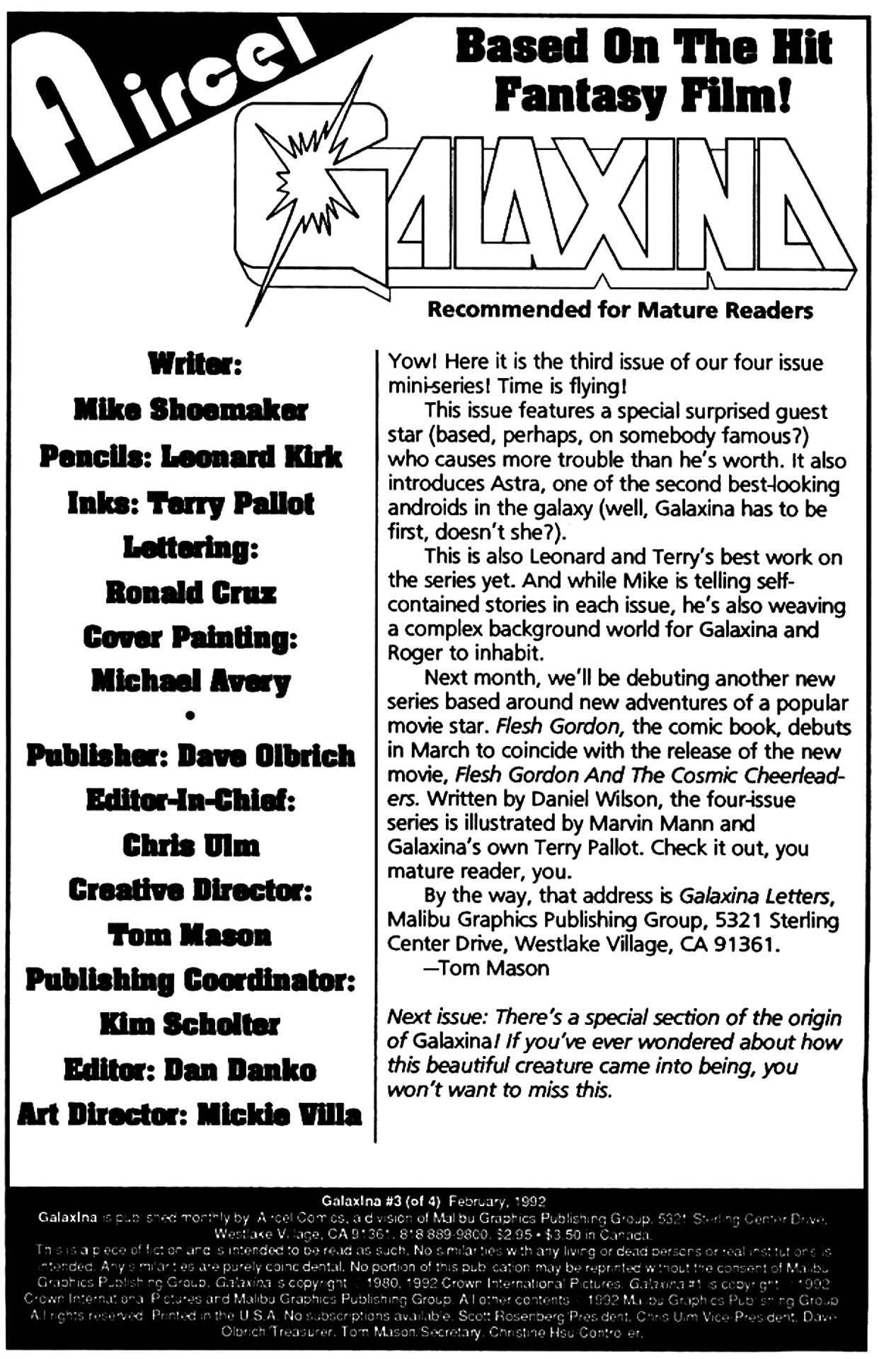 Read online Galaxina comic -  Issue #3 - 3