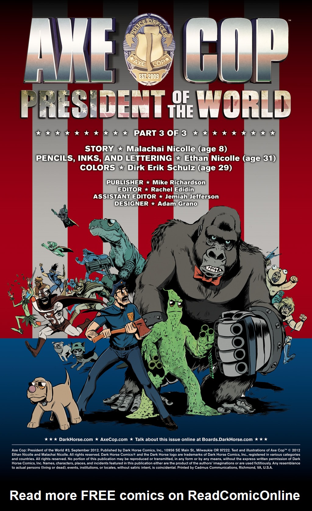 Read online Axe Cop: President of the World comic -  Issue #3 - 2