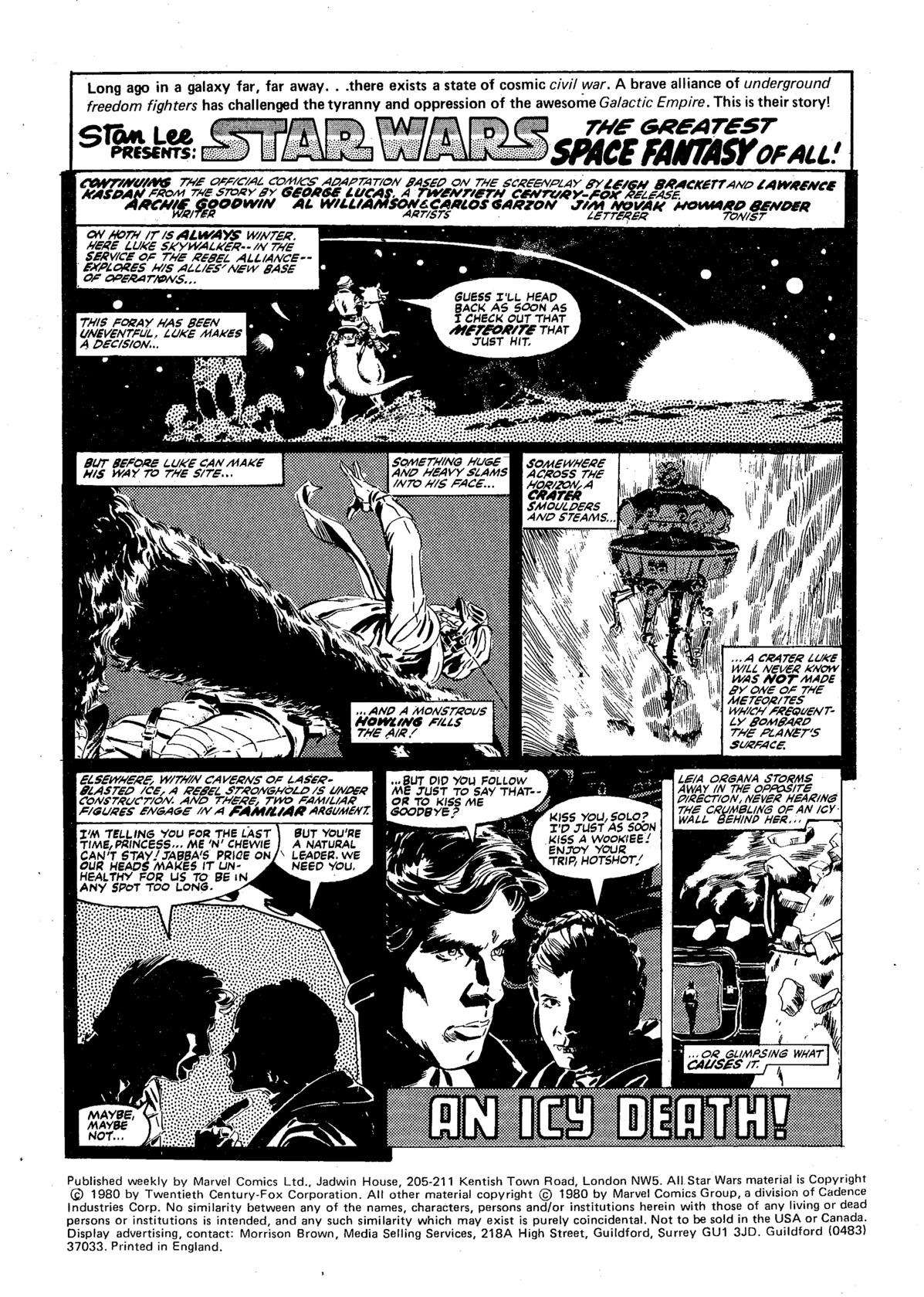Read online Star Wars Weekly: The Empire Strikes Back comic -  Issue #119 - 3