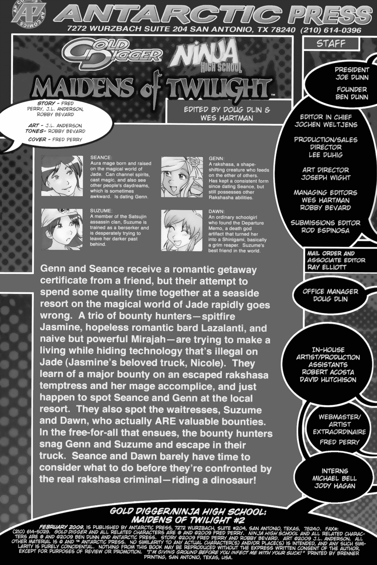 Read online Gold Digger/Ninja High School: Maidens of Twilight comic -  Issue #2 - 2