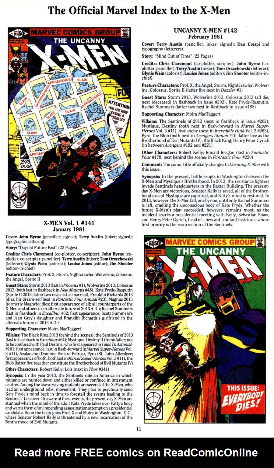 Read online The Official Marvel Index To The X-Men (1994) comic -  Issue #3 - 13