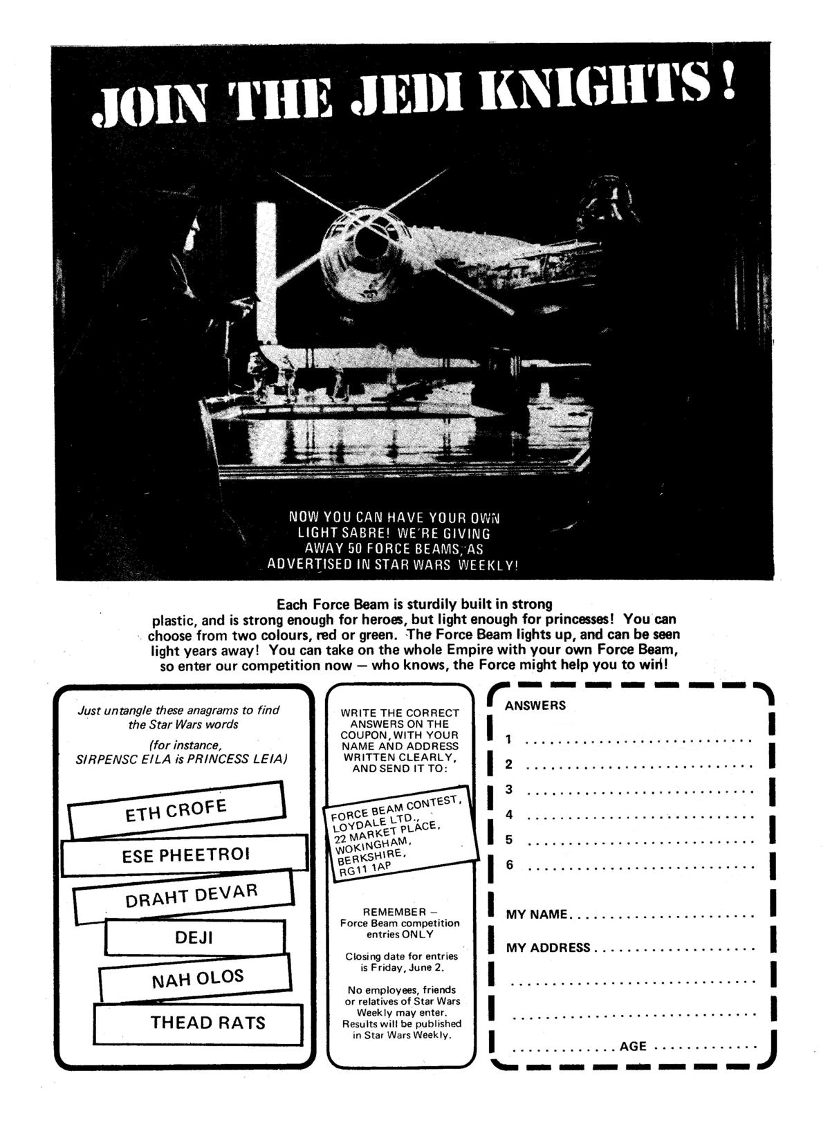 Read online Star Wars Weekly comic -  Issue #15 - 15