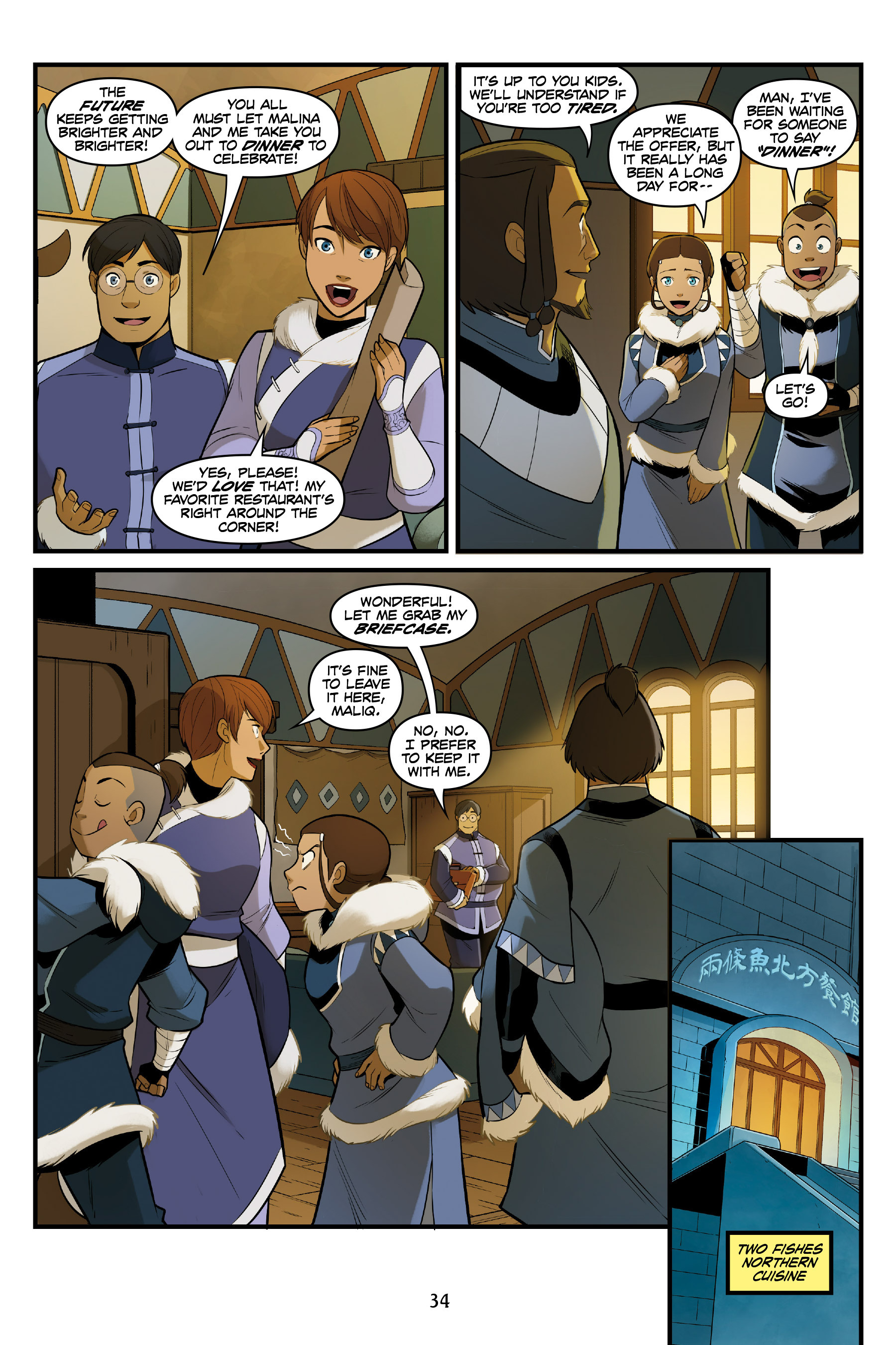 Read online Nickelodeon Avatar: The Last Airbender - North and South comic -  Issue #1 - 34