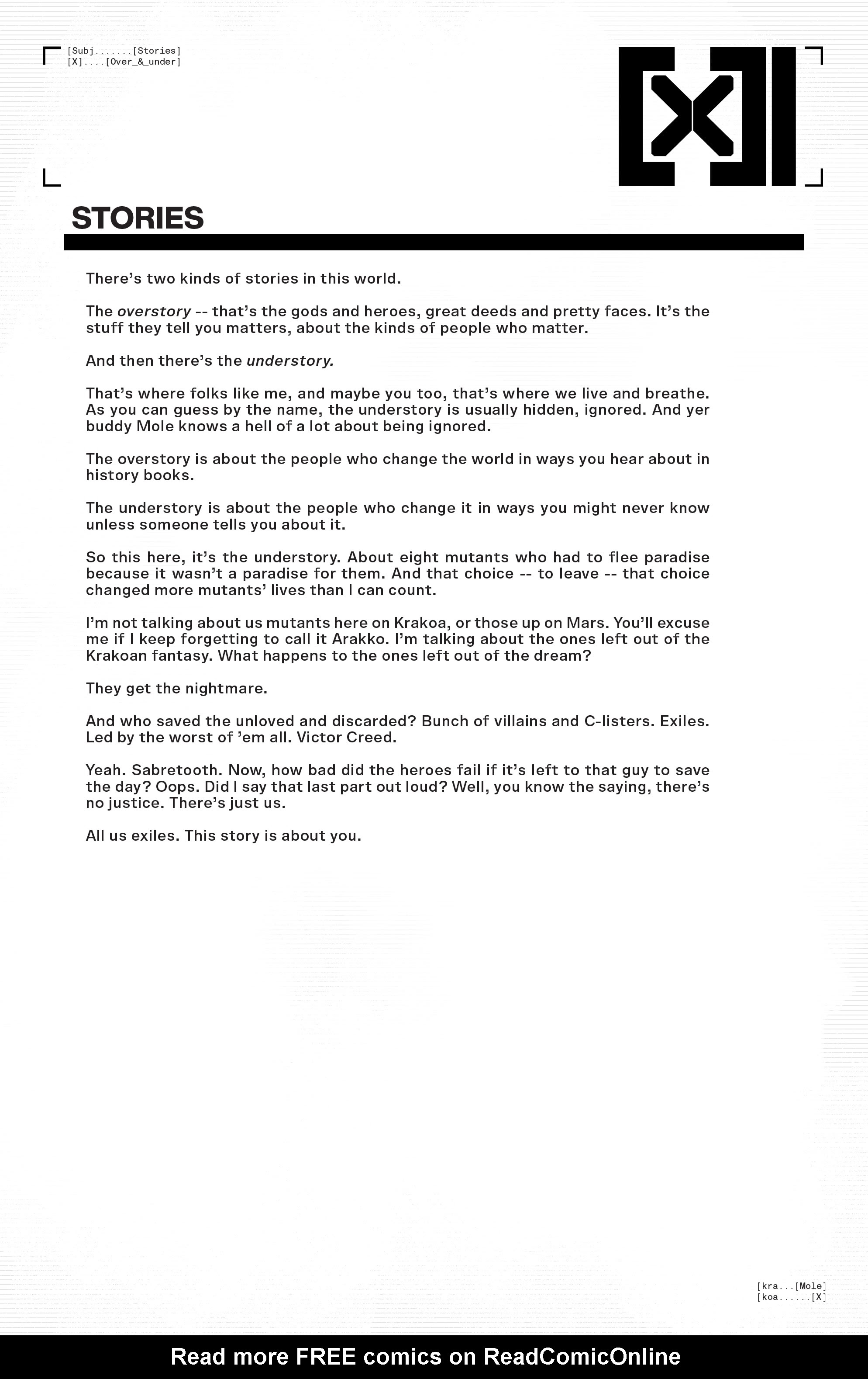 Read online Sabretooth & The Exiles comic -  Issue #1 - 2