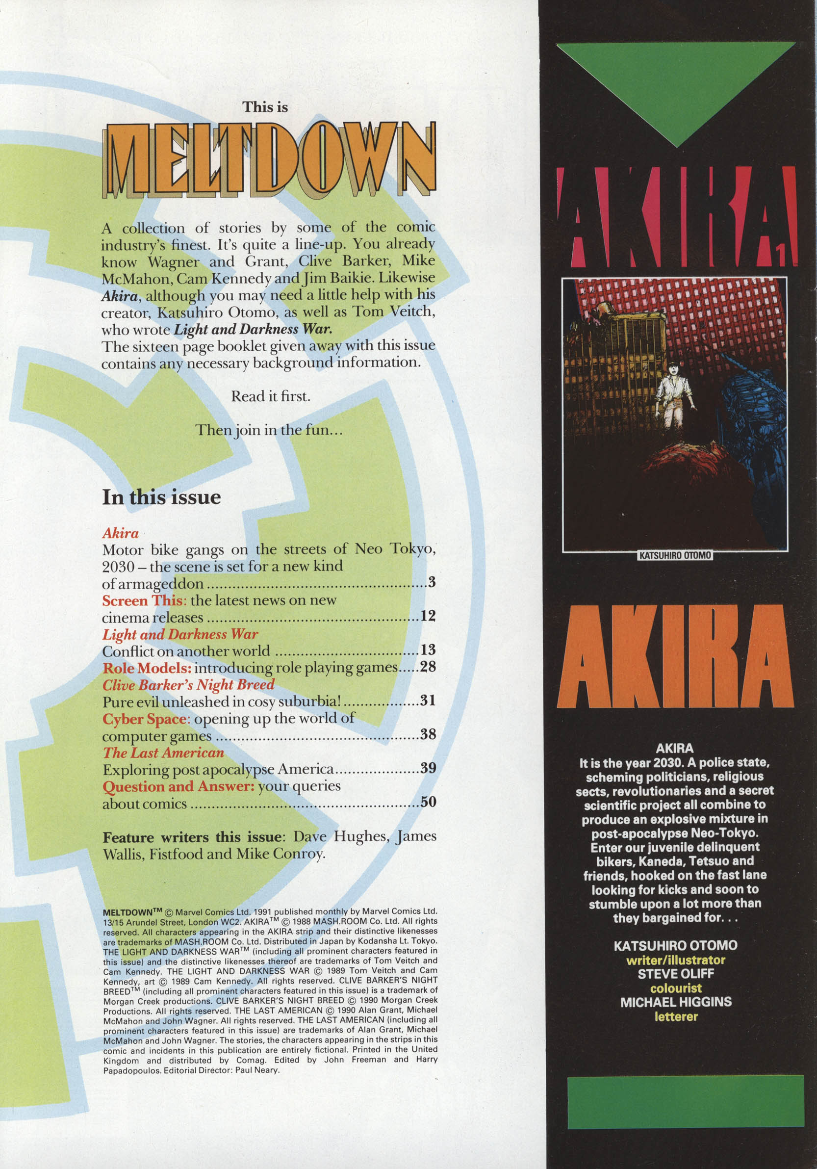 Read online Meltdown (1991) comic -  Issue #1 - 2