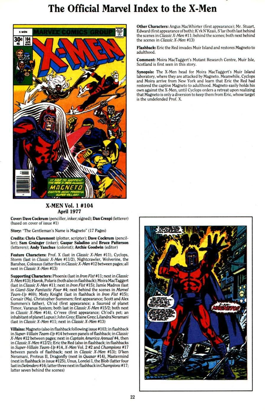 Read online The Official Marvel Index To The X-Men (1994) comic -  Issue #2 - 24