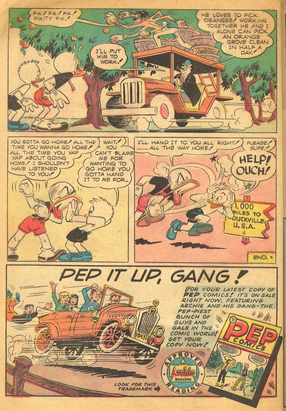 Read online Super Duck Comics comic -  Issue #42 - 46