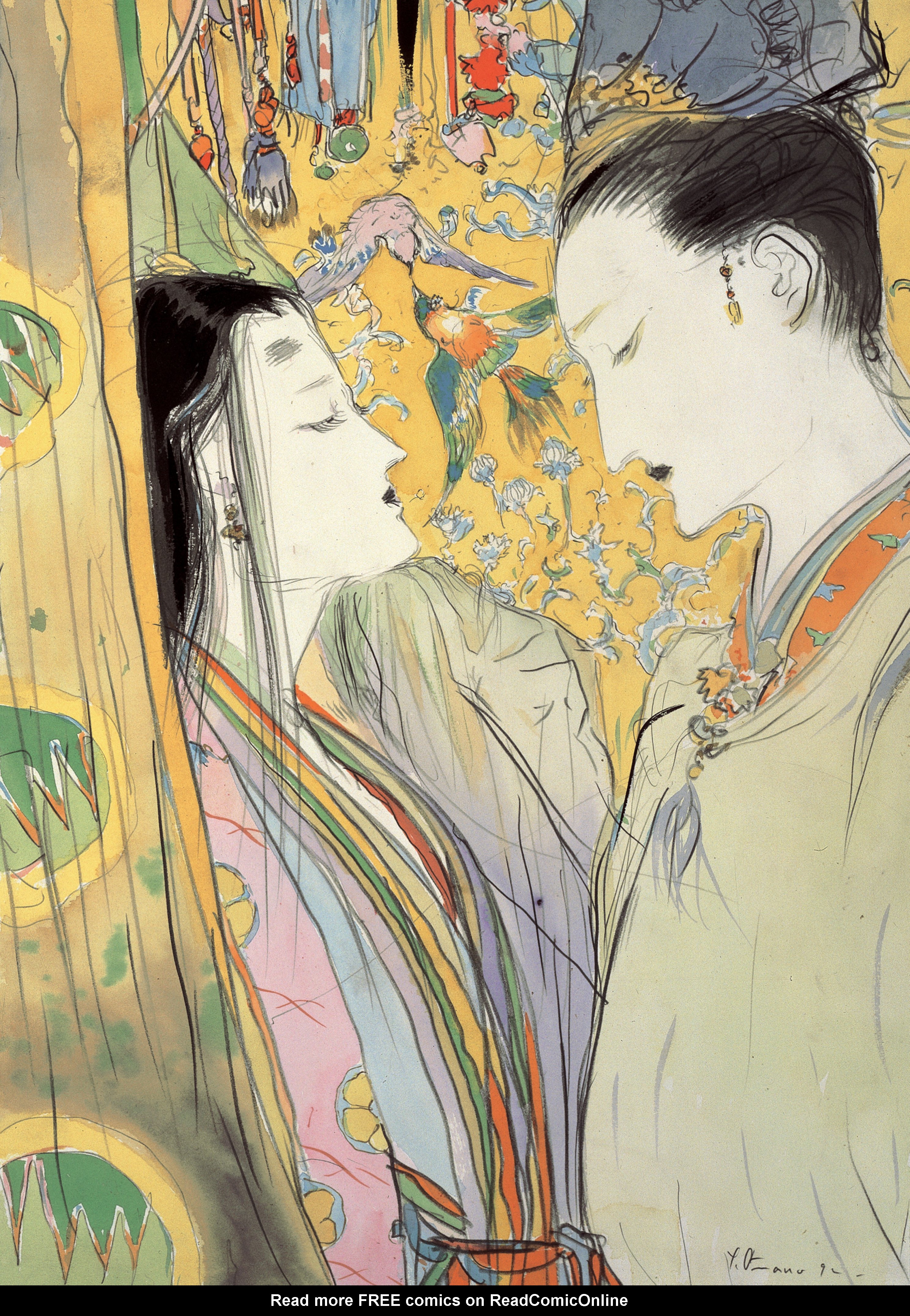 Read online Elegant Spirits: Amano's Tale of Genji and Fairies comic -  Issue # TPB - 24