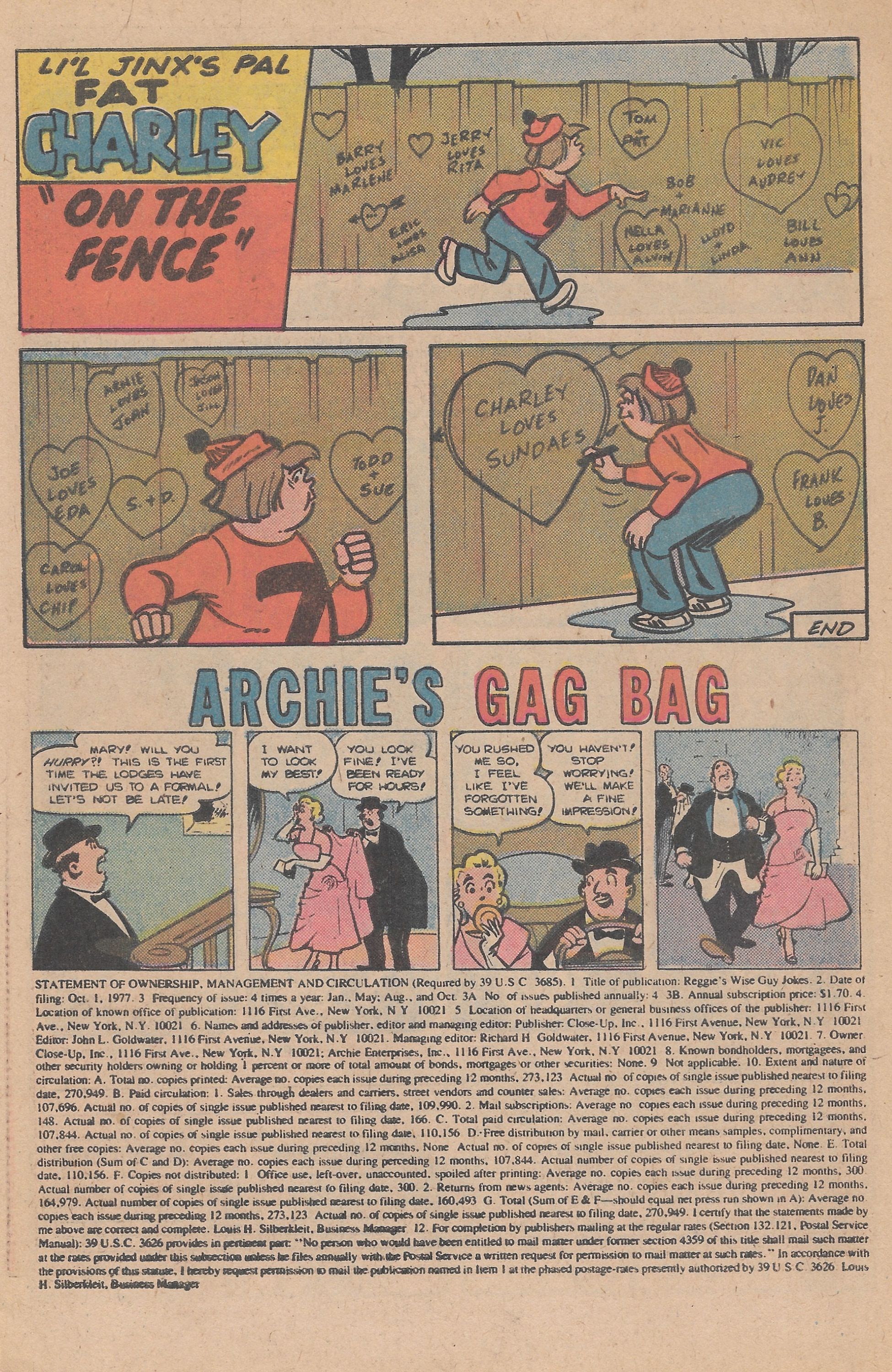 Read online Reggie's Wise Guy Jokes comic -  Issue #45 - 10