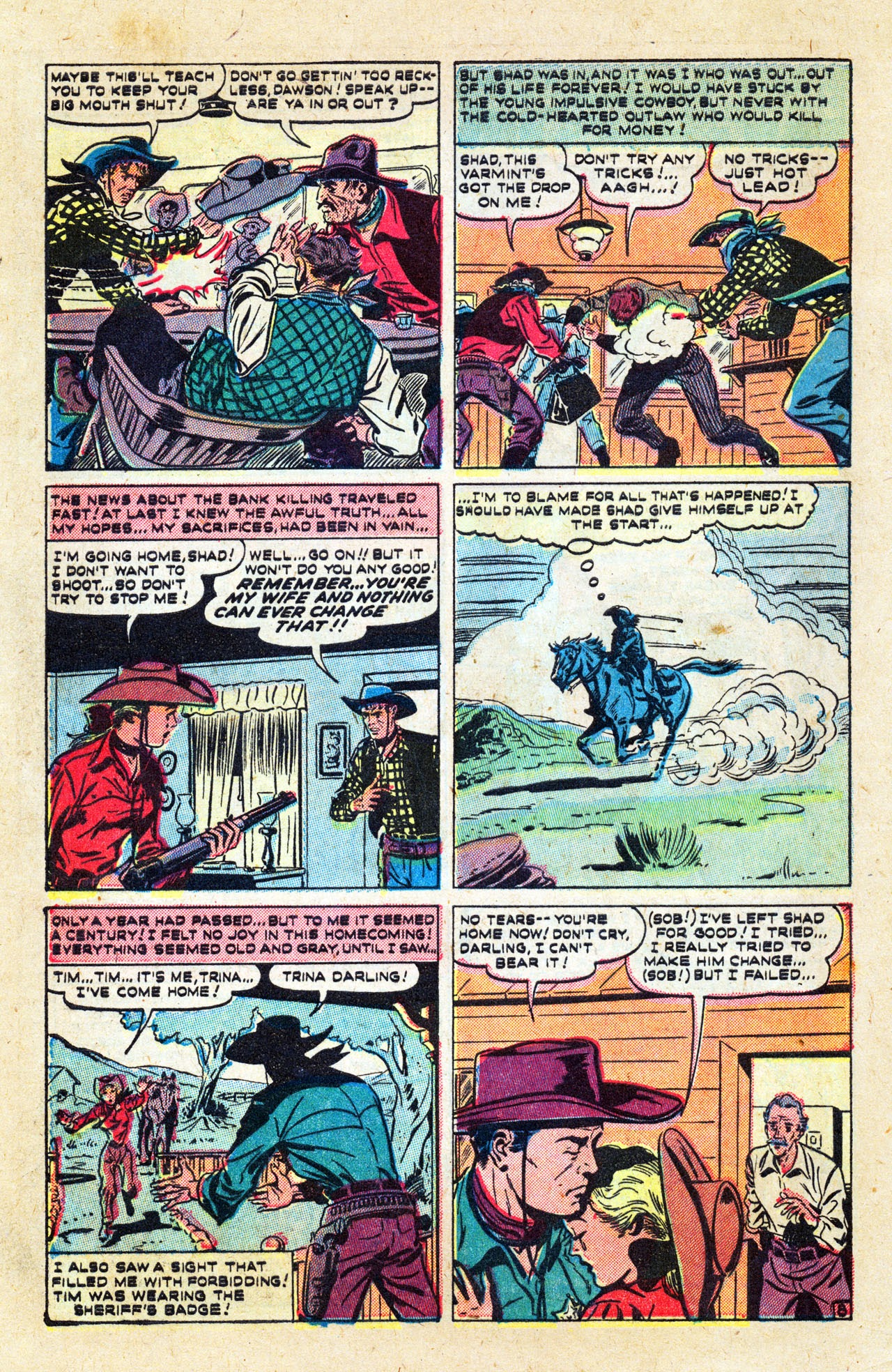 Read online Cowboy Romances comic -  Issue #1 - 10