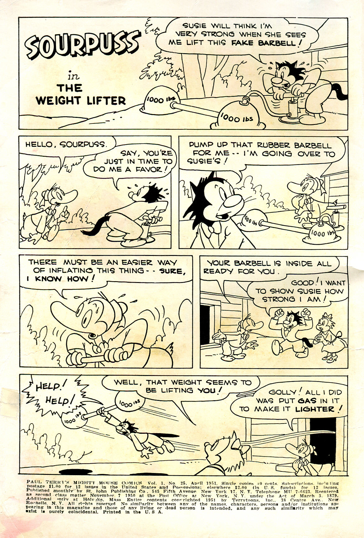 Read online Paul Terry's Mighty Mouse Comics comic -  Issue #25 - 2
