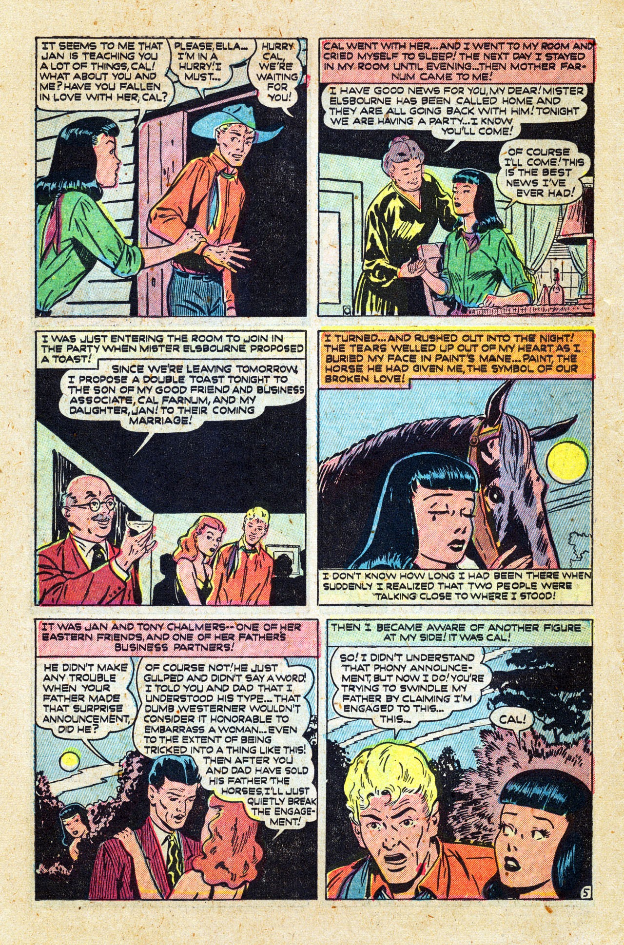 Read online Cowboy Romances comic -  Issue #1 - 38