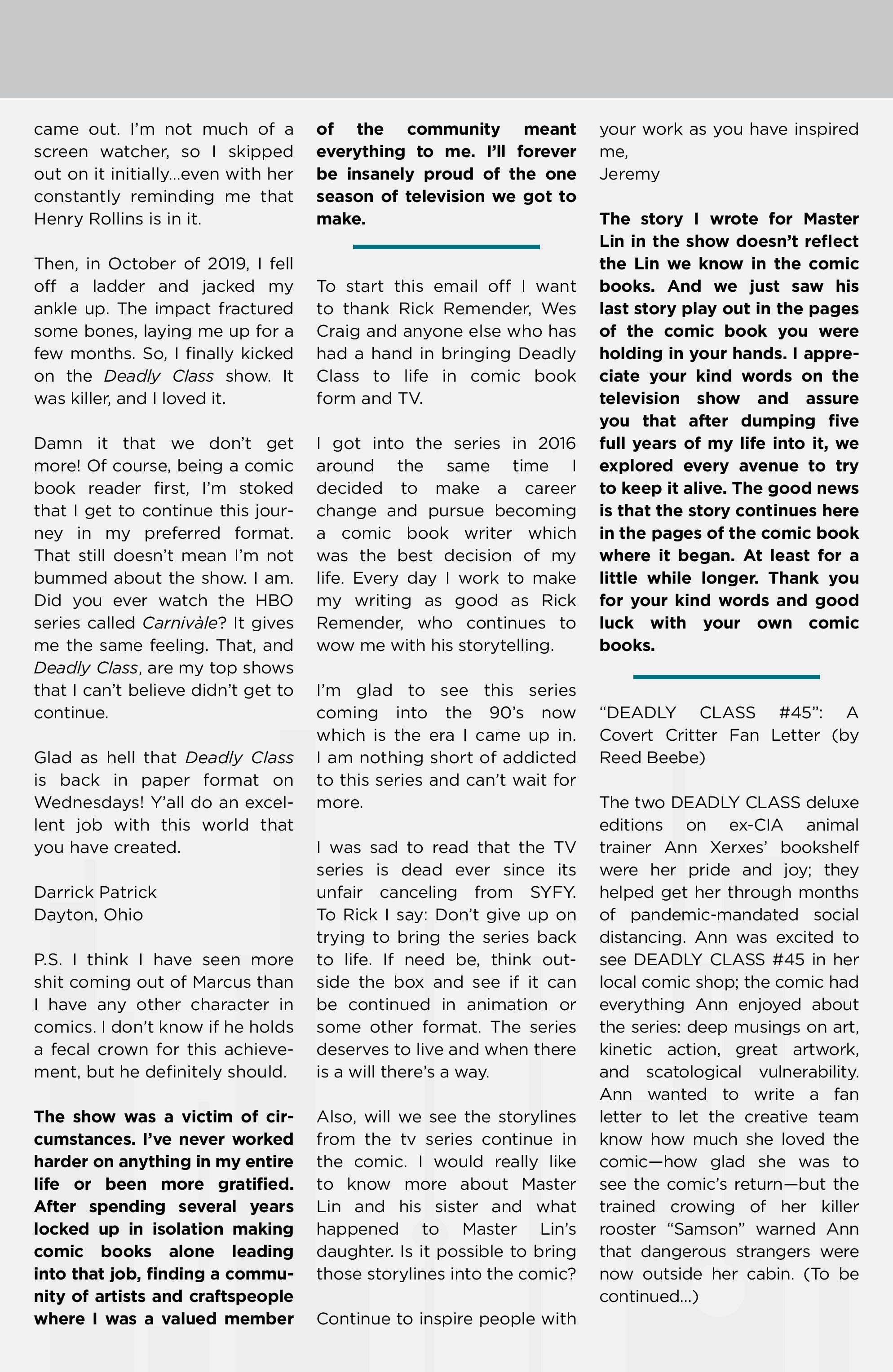 Read online Deadly Class comic -  Issue #48 - 36