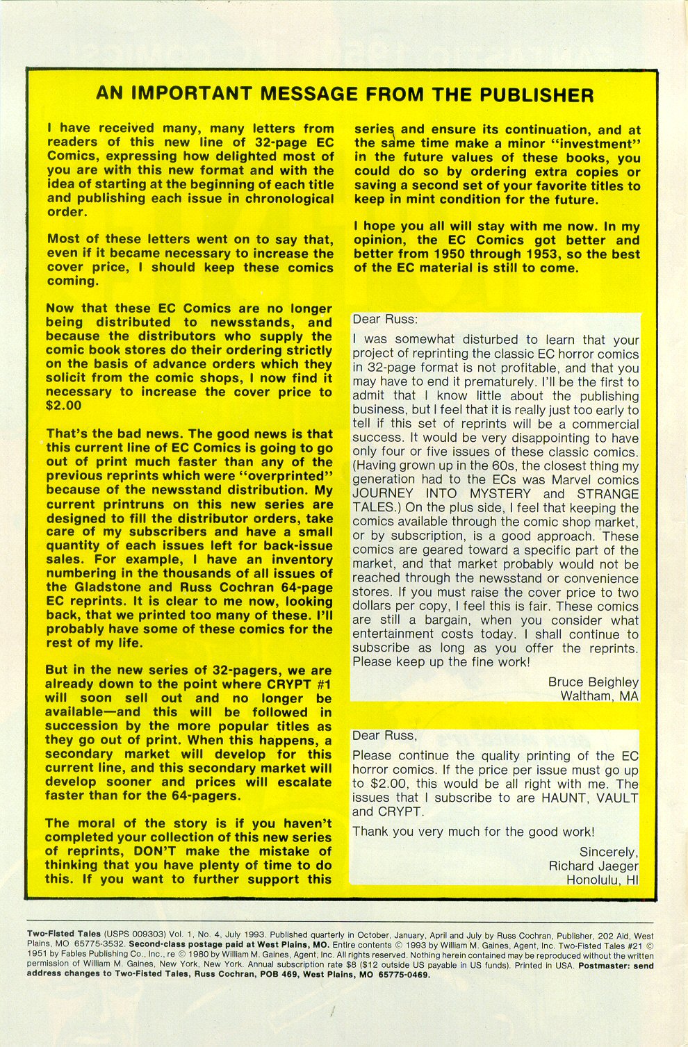 Read online Two-Fisted Tales comic -  Issue #21 - 2