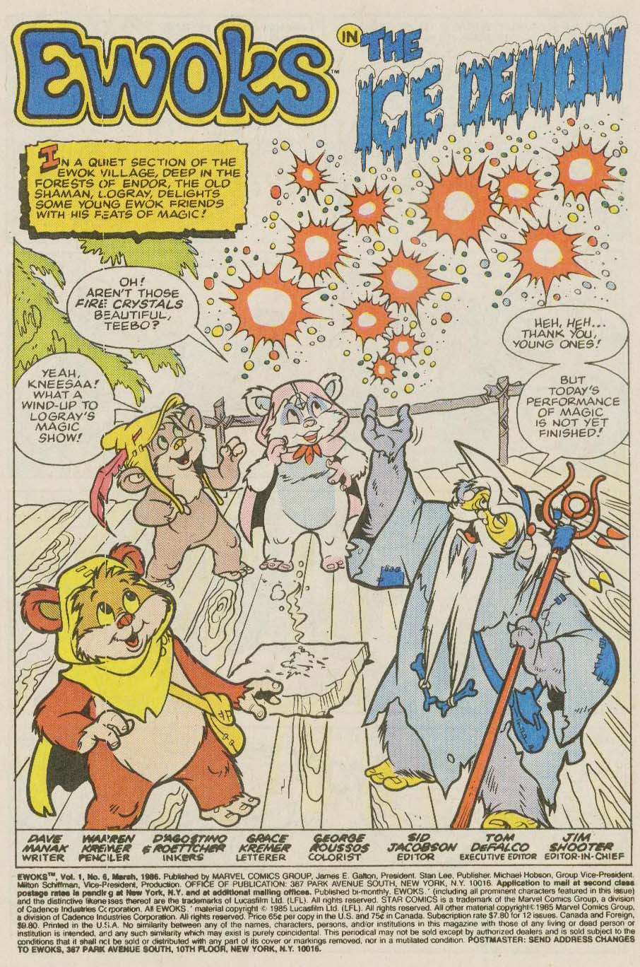 Read online Ewoks (1987) comic -  Issue #6 - 2