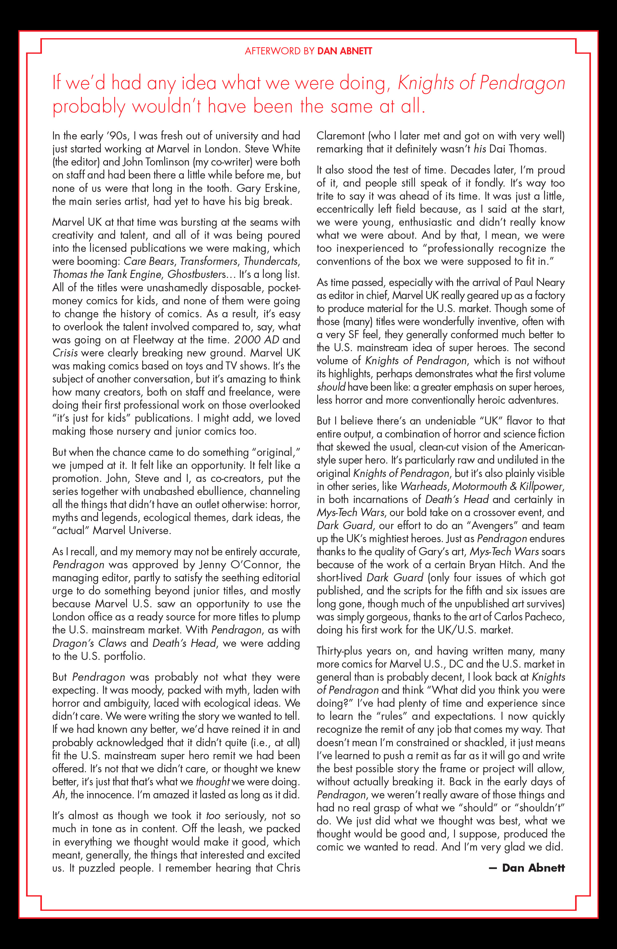 Read online Knights of Pendragon Omnibus comic -  Issue # TPB (Part 10) - 47