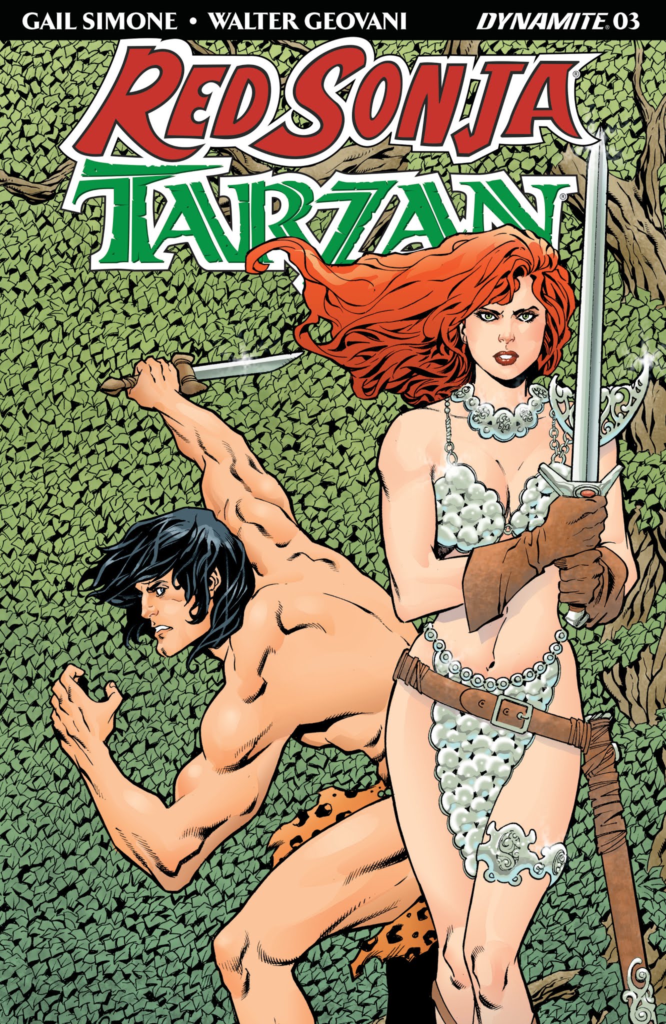 Read online Red Sonja/Tarzan comic -  Issue #3 - 1
