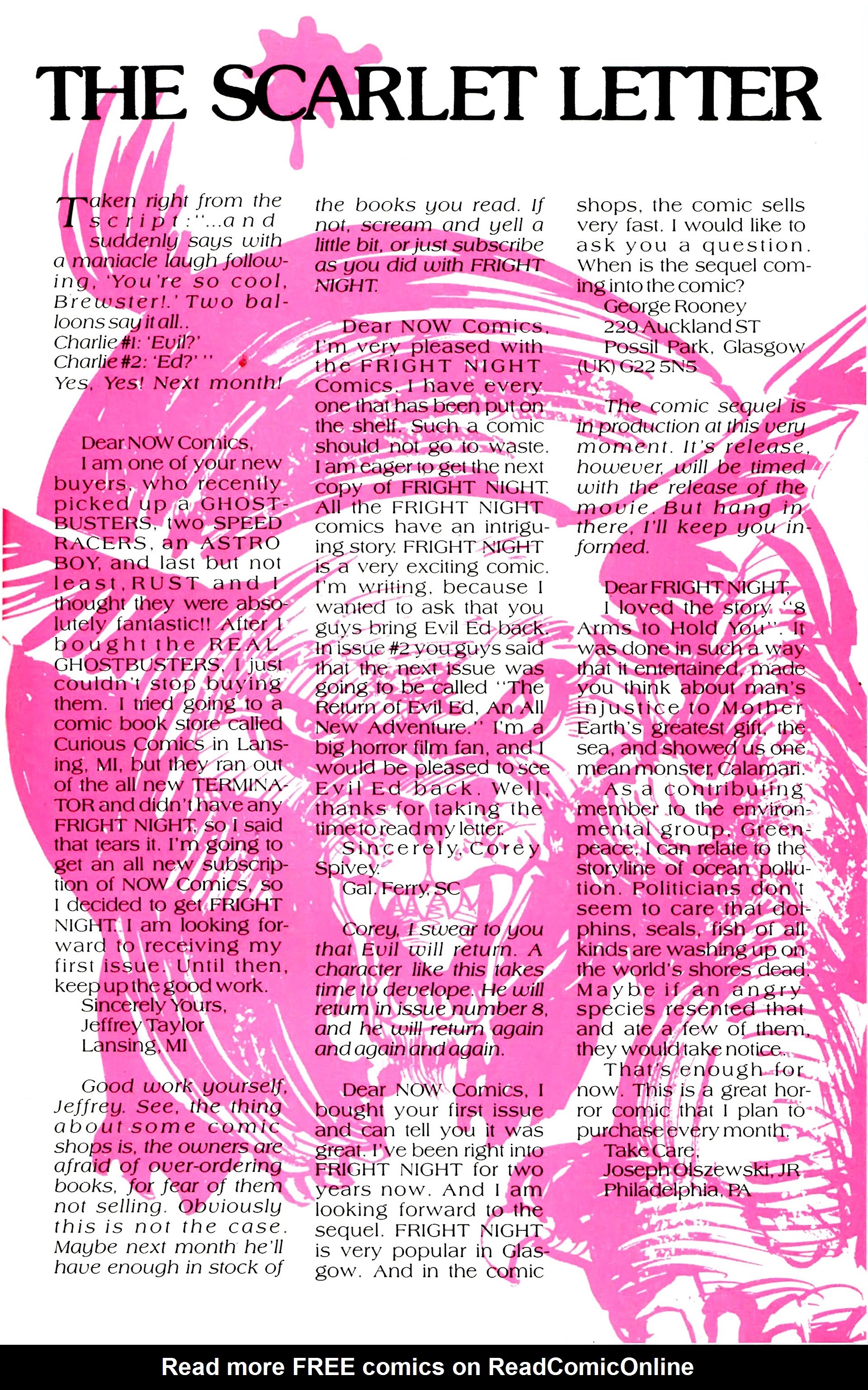Read online Fright Night (1988) comic -  Issue #7 - 25