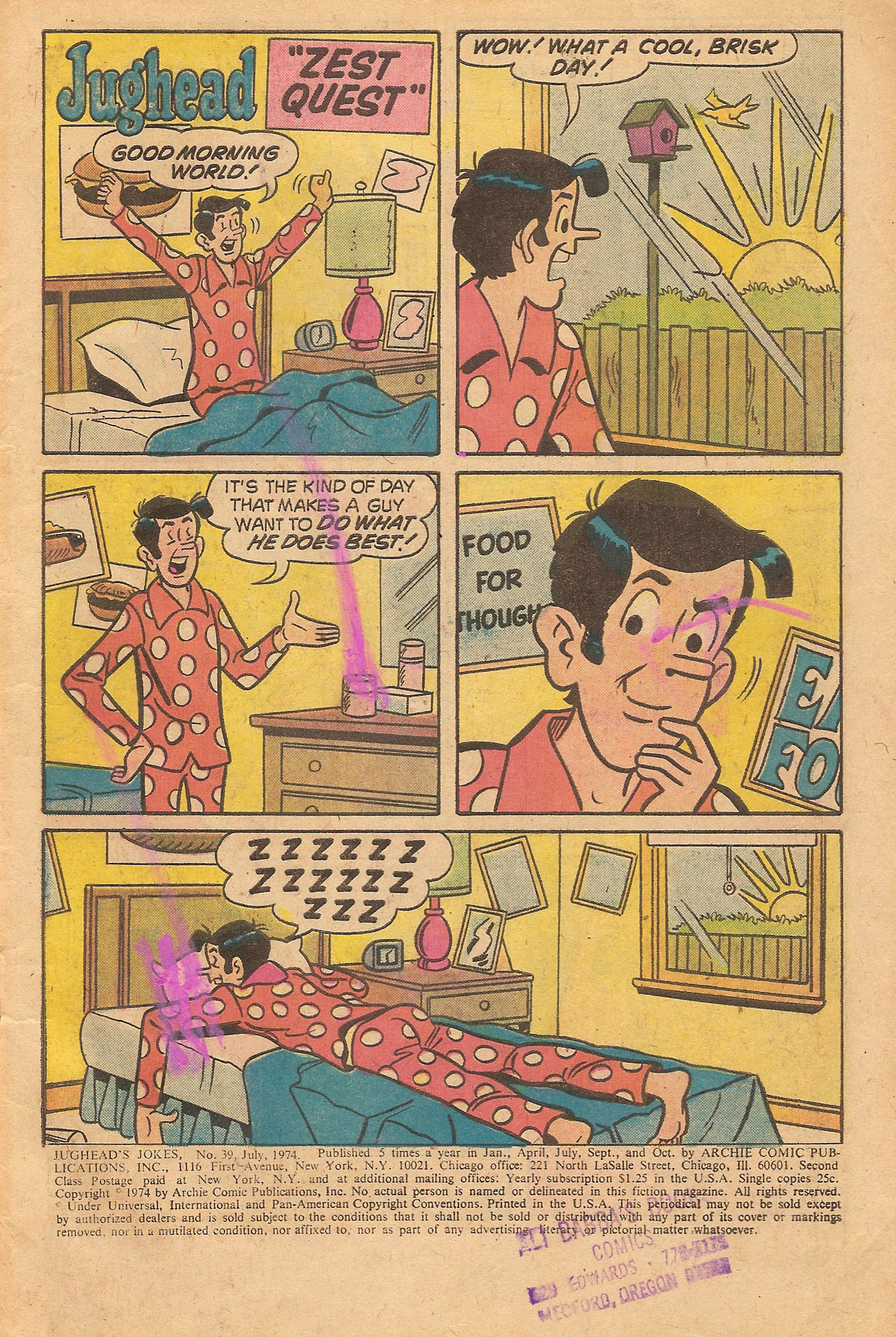 Read online Jughead's Jokes comic -  Issue #39 - 3