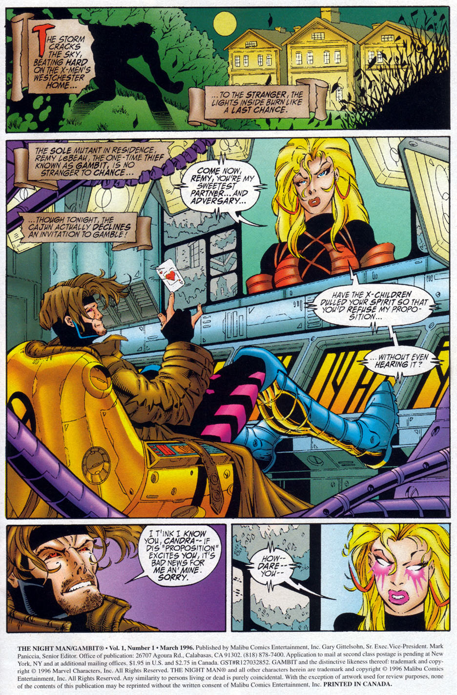 Read online The Night Man/Gambit comic -  Issue #1 - 2