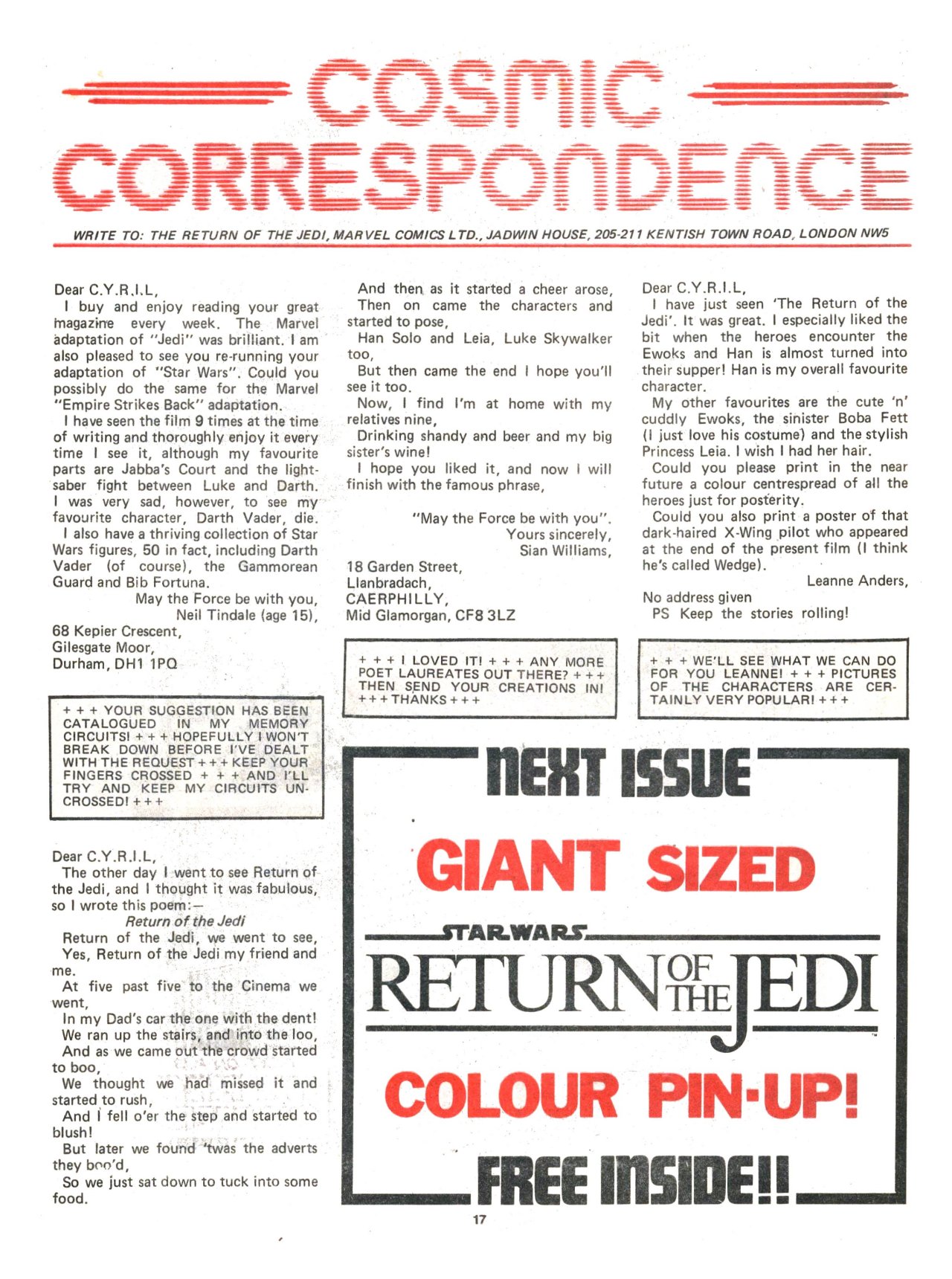 Read online Return of the Jedi comic -  Issue #17 - 16